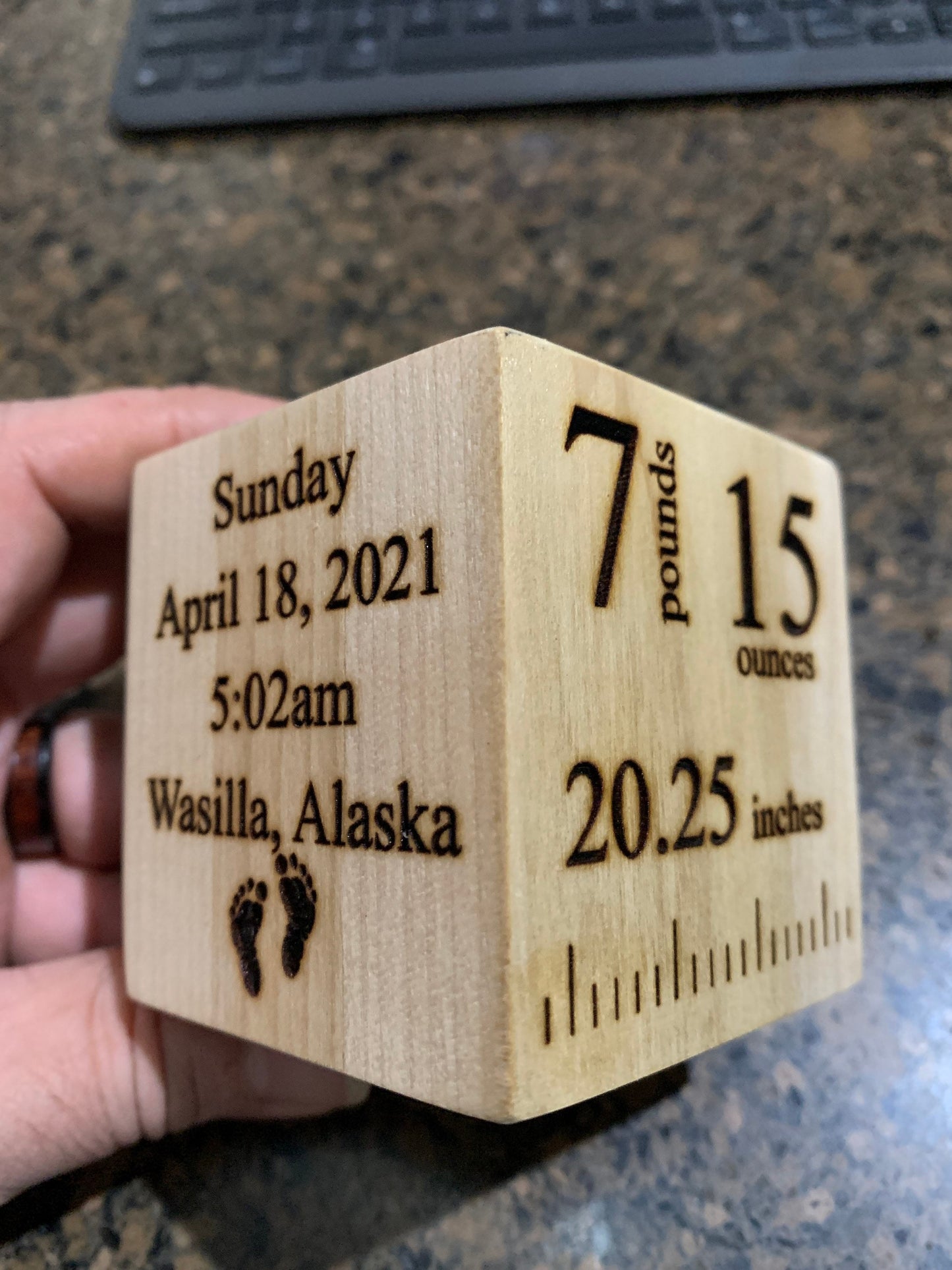 Personalized Baby’s First Block