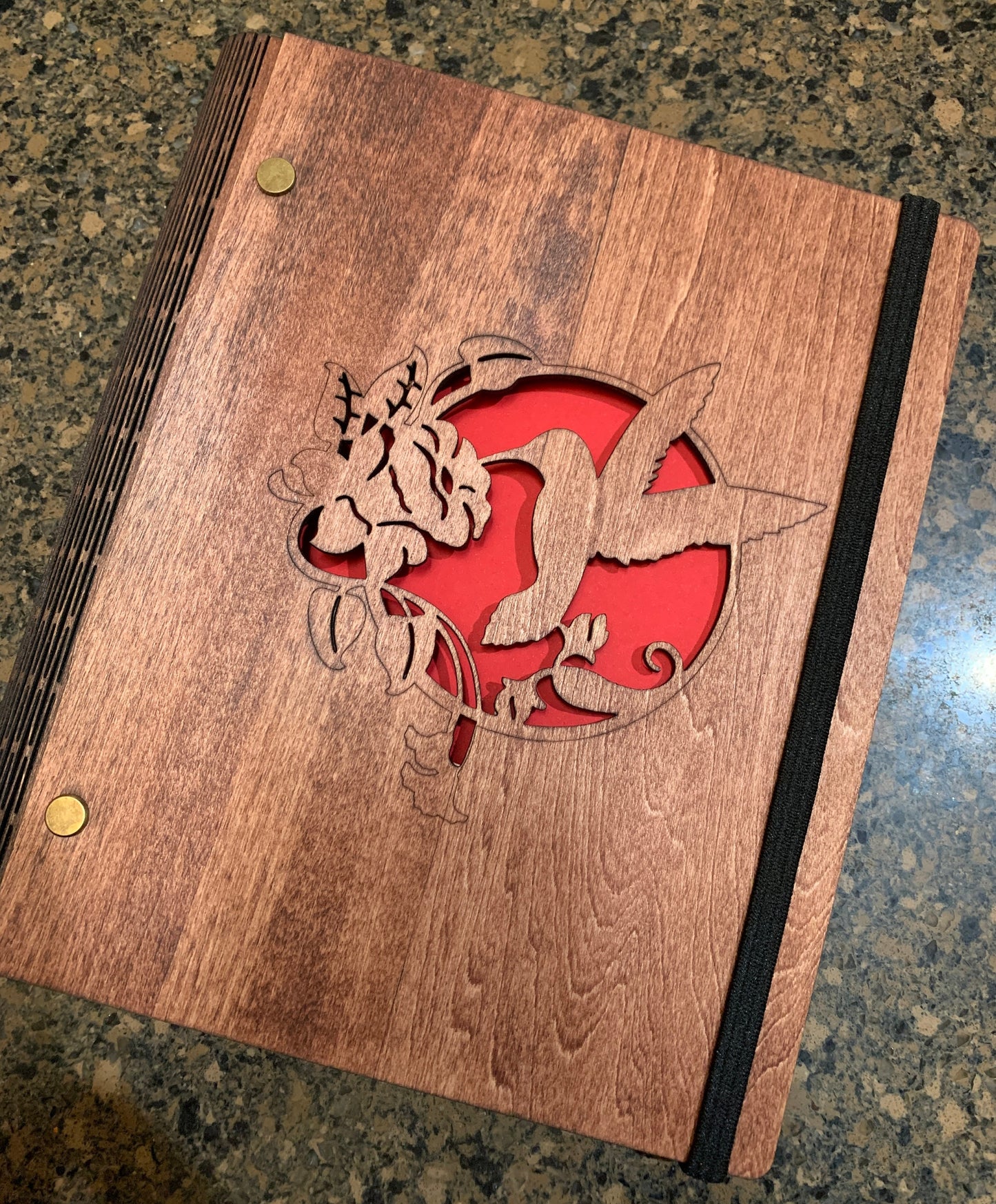 Laser Cut Notebook/Journal Hummingbird