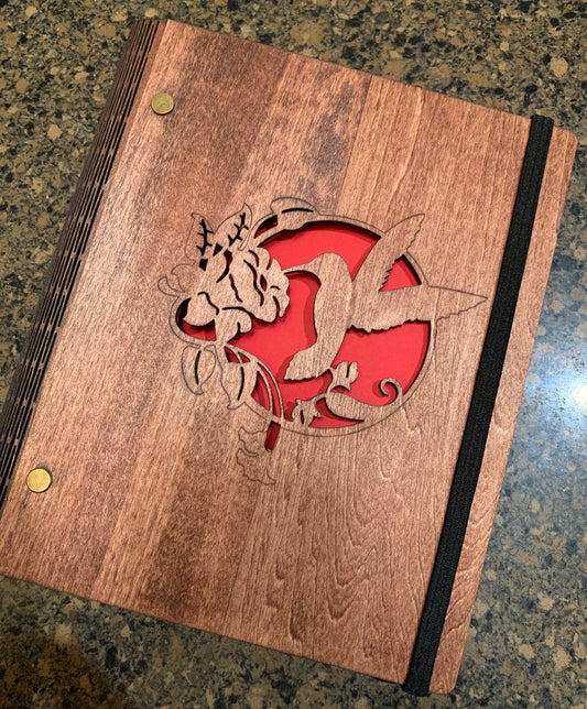 Laser Cut Notebook/Journal Hummingbird