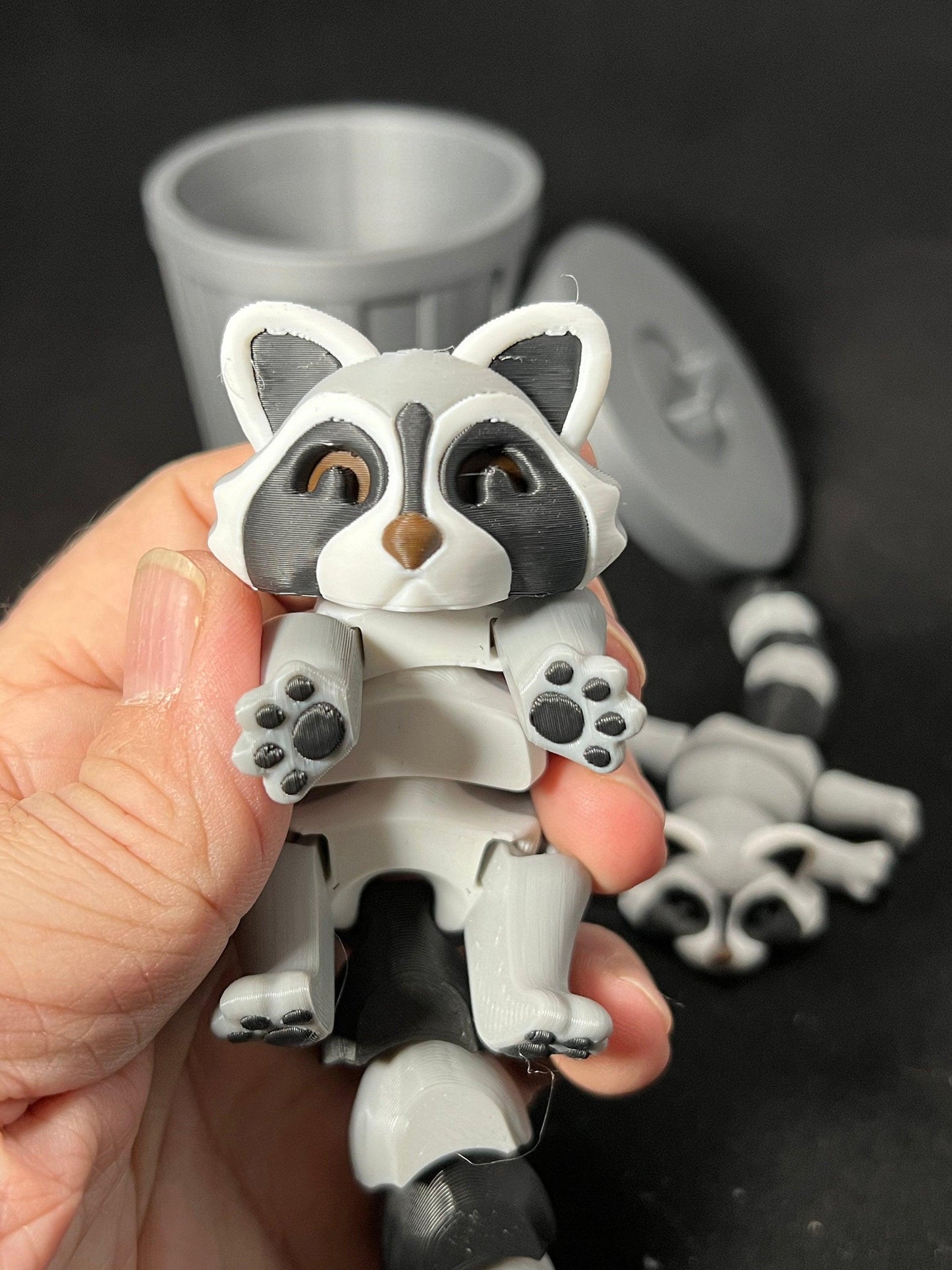 Articulated Raccoon Family - Cinder House Creations