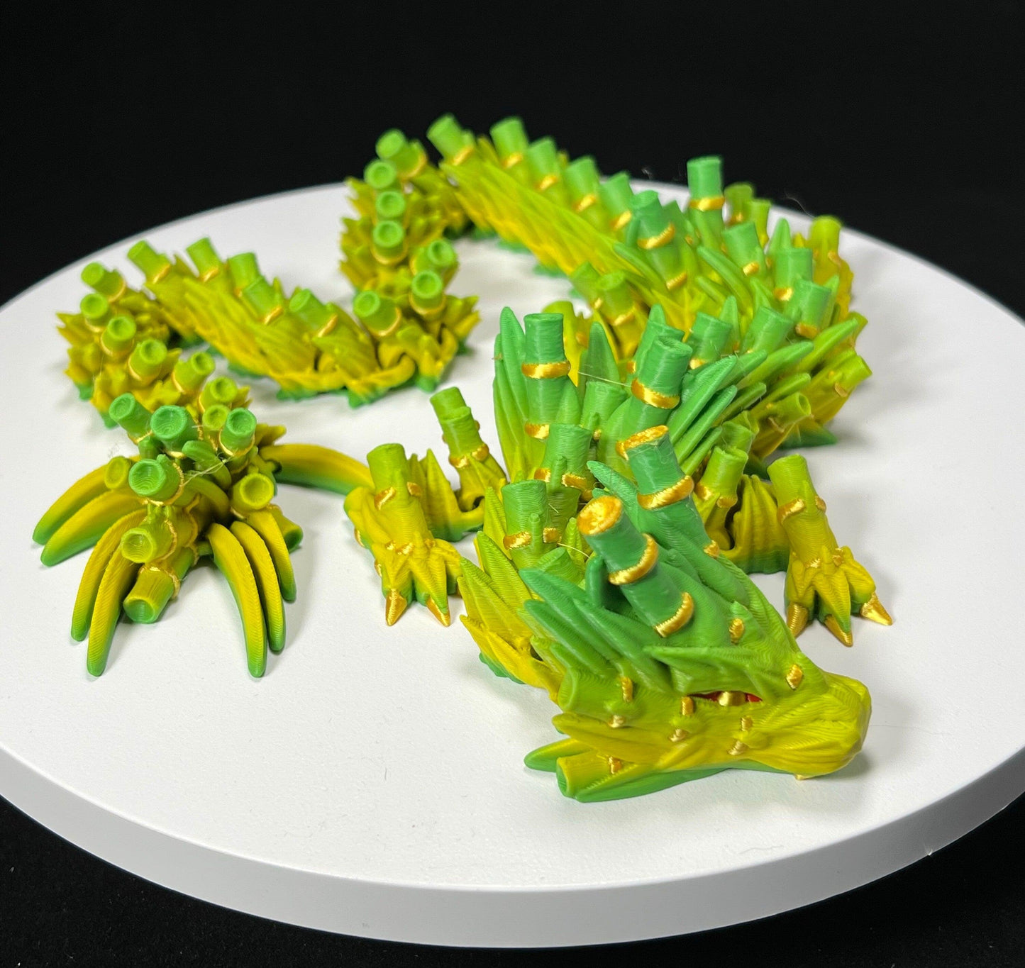 Bamboo Dragon Multicolor Articulated - Cinder House Creations