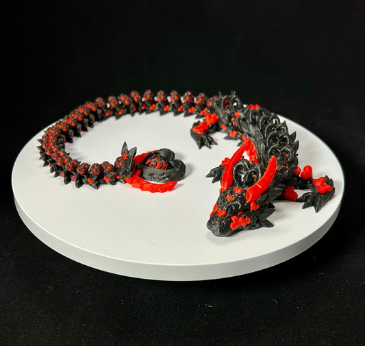 Dark Heart Dragon Multicolor Articulated - Cinder House Creations