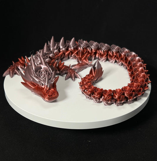 Rose Dragon Multicolor Articulated - Cinder House Creations