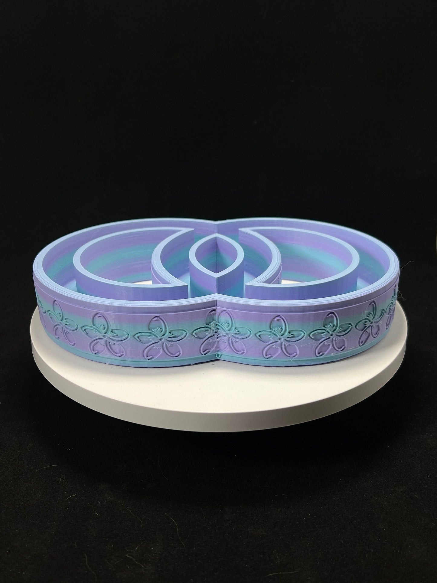 Plumeria/Pansy Double Ring Vase