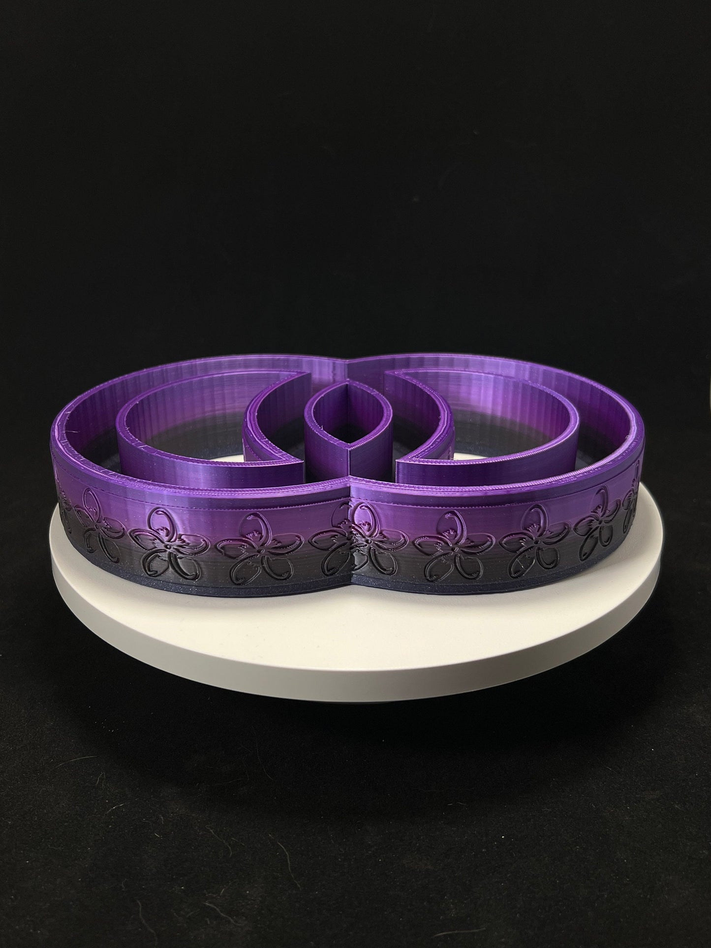 Plumeria/Pansy Double Ring Vase