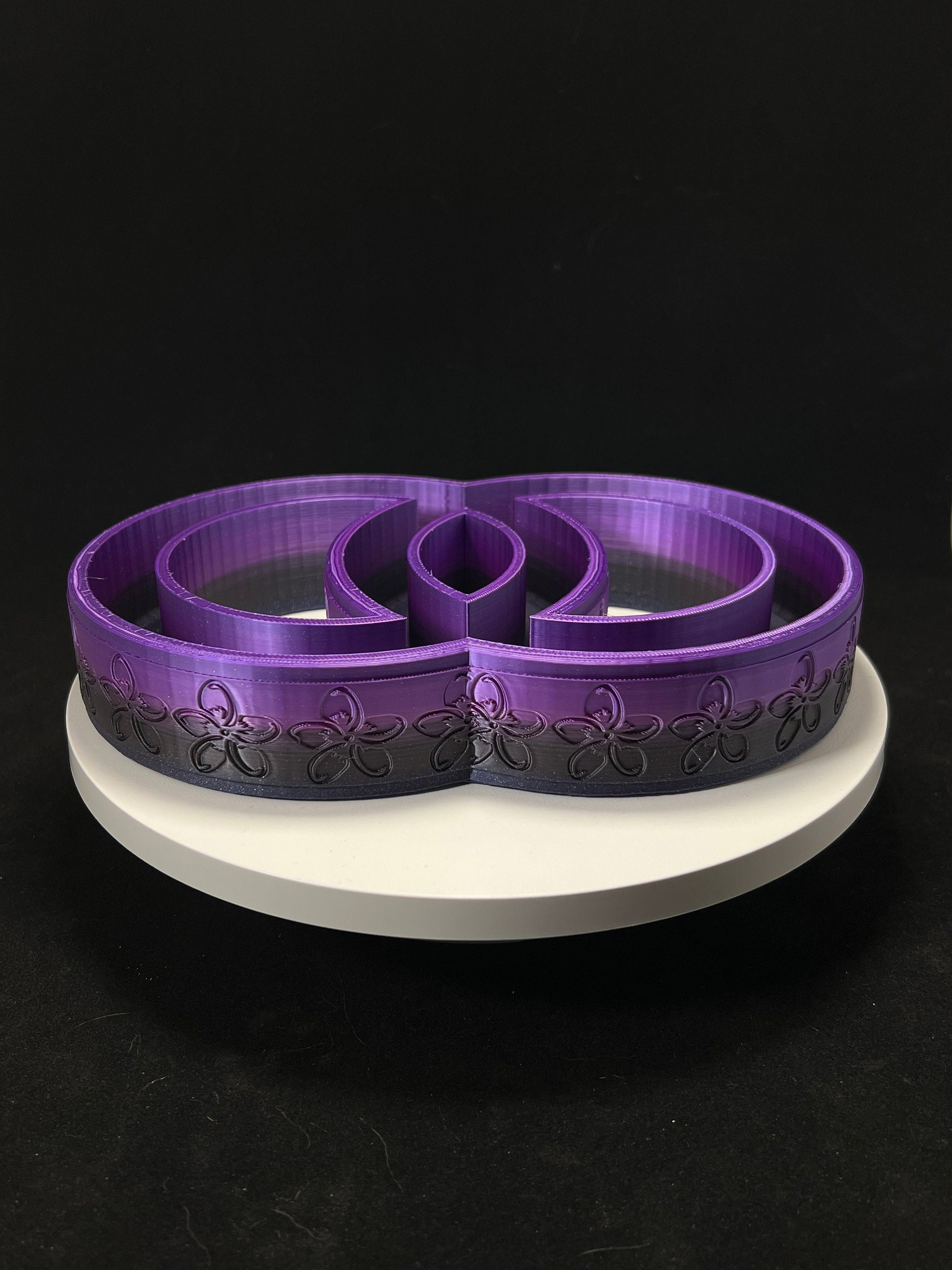 Plumeria/Pansy Double Ring Vase