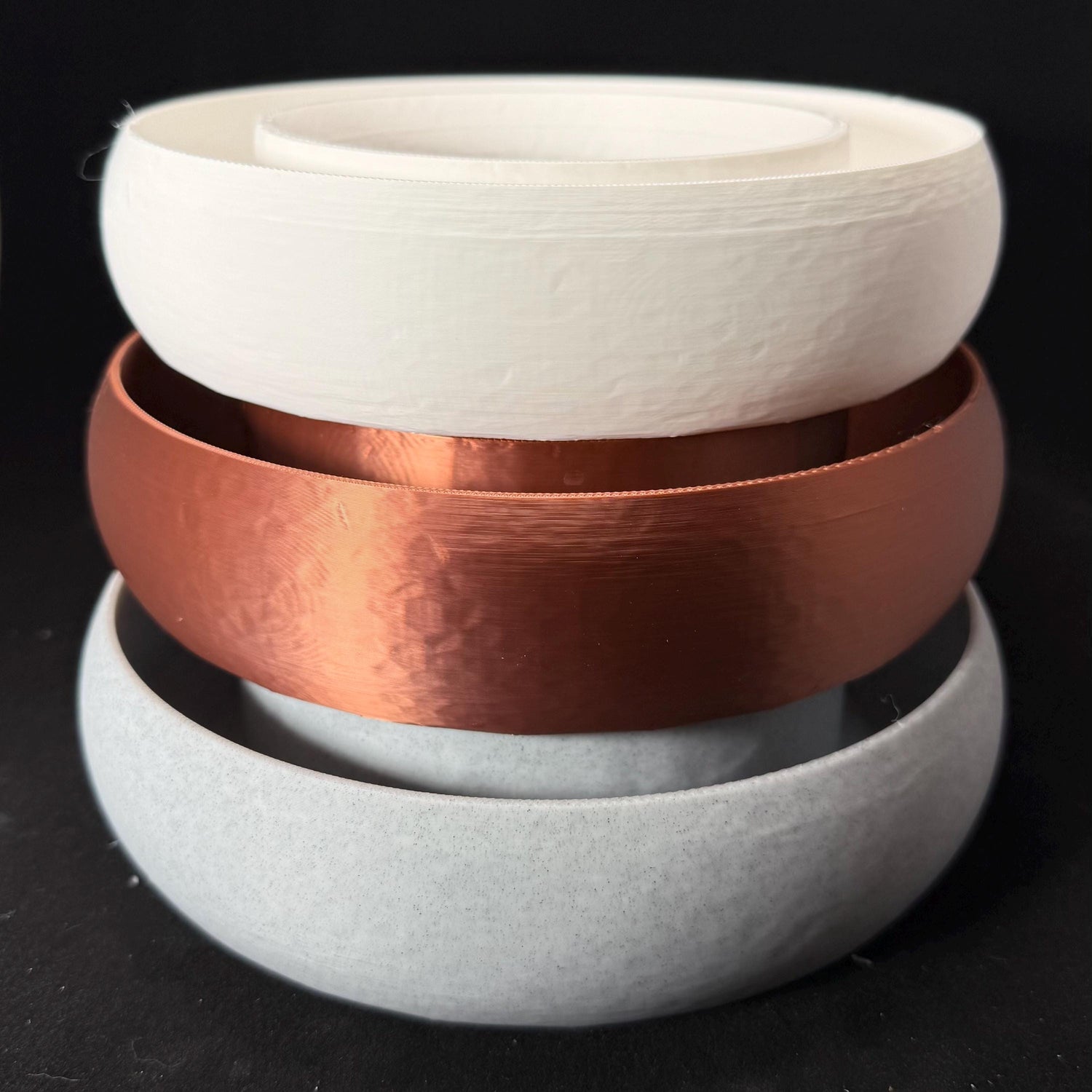 3D Printed Plumeria Pansy Ring Vase (Bowl) Eight Inch