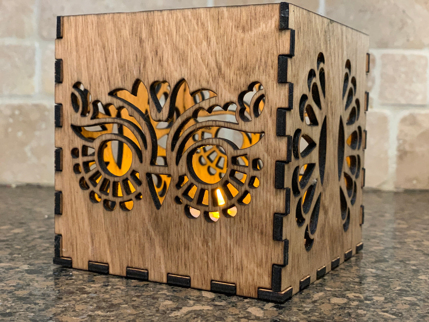 Laser Cut Mandela Owl Tealight/Votive Candle Holder/Lantern - Cinder House Creations