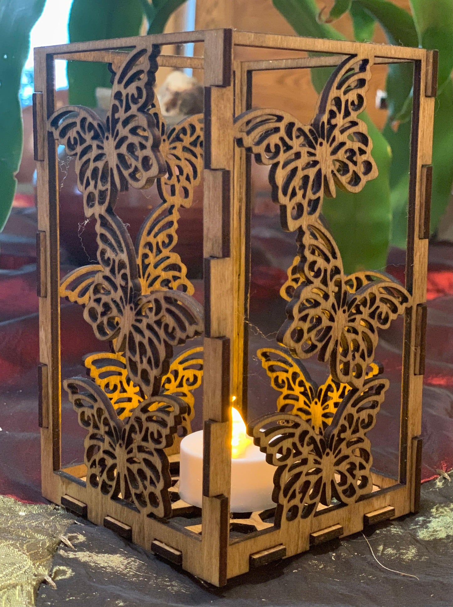 Laser Cut Butterfly Tealight/Votive Candle Holder/Lantern - Cinder House Creations