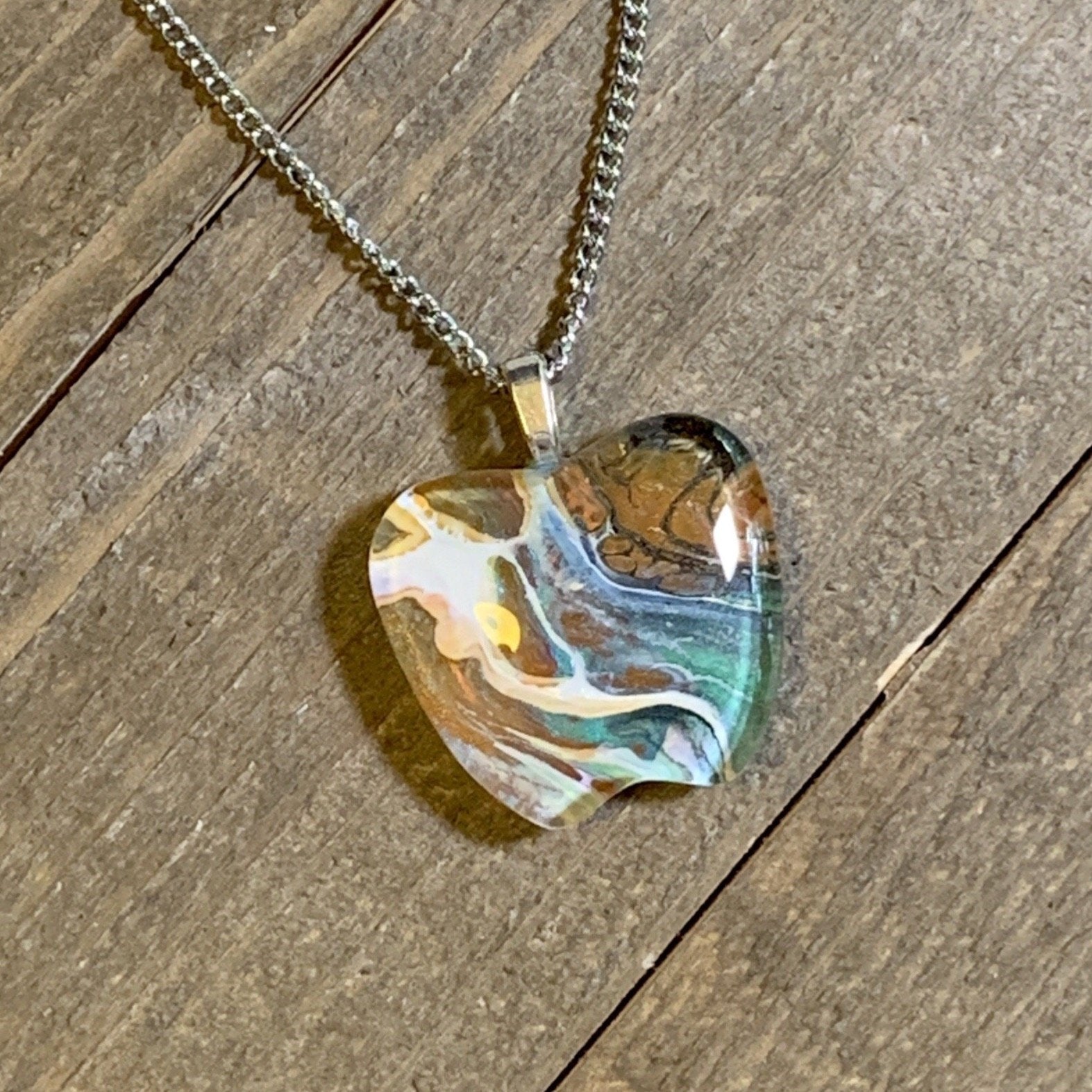 Tray-less Wearable Art Apple Pendant - Cinder House Creations