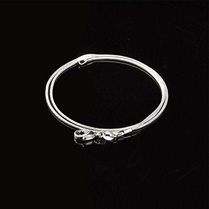 Silver Plated Snake Chain Necklace with Clasp - 24 inch - Cinder House Creations