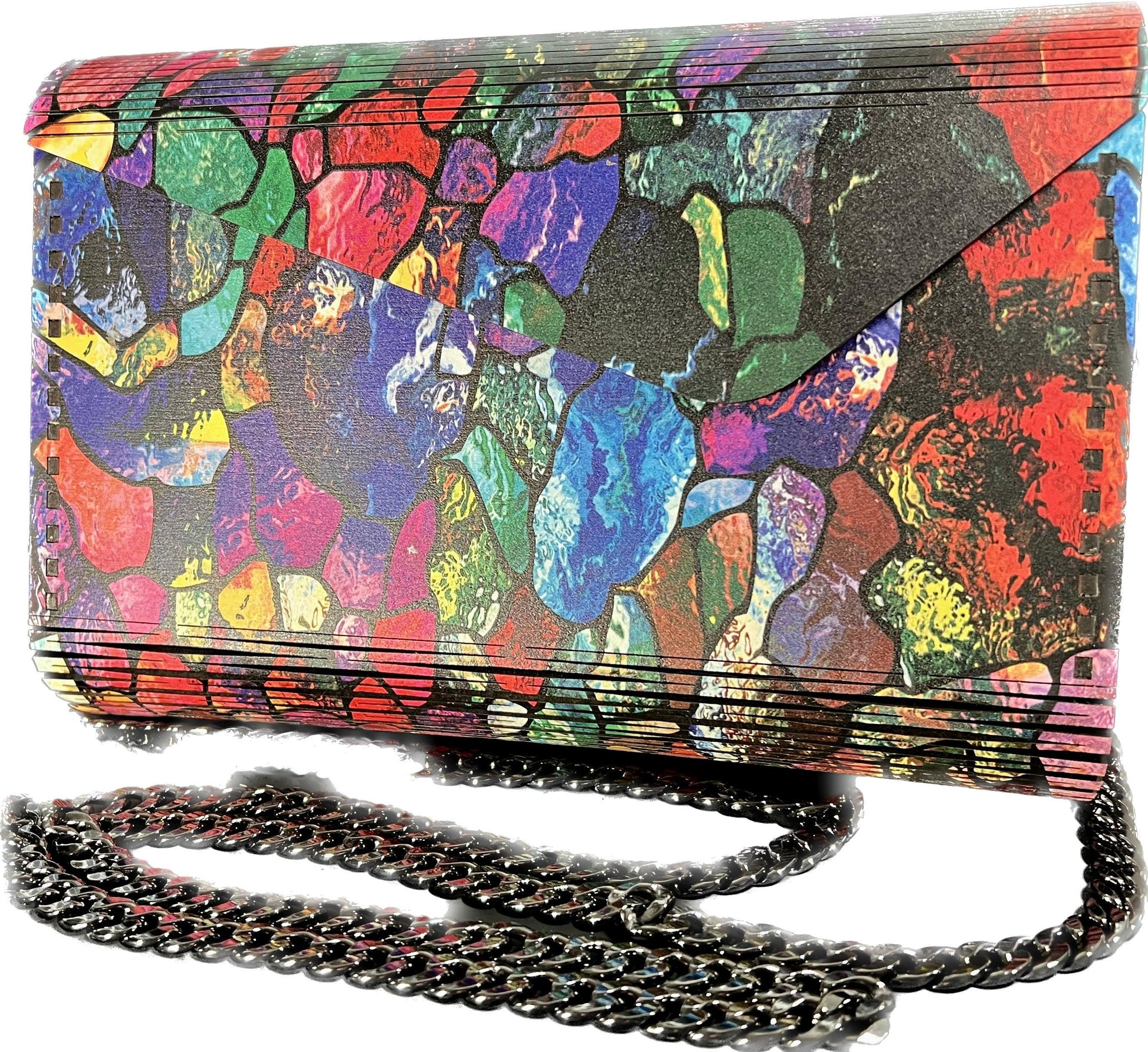 “Stained Glass” Wood Purse or Clutch - Cinder House Creations