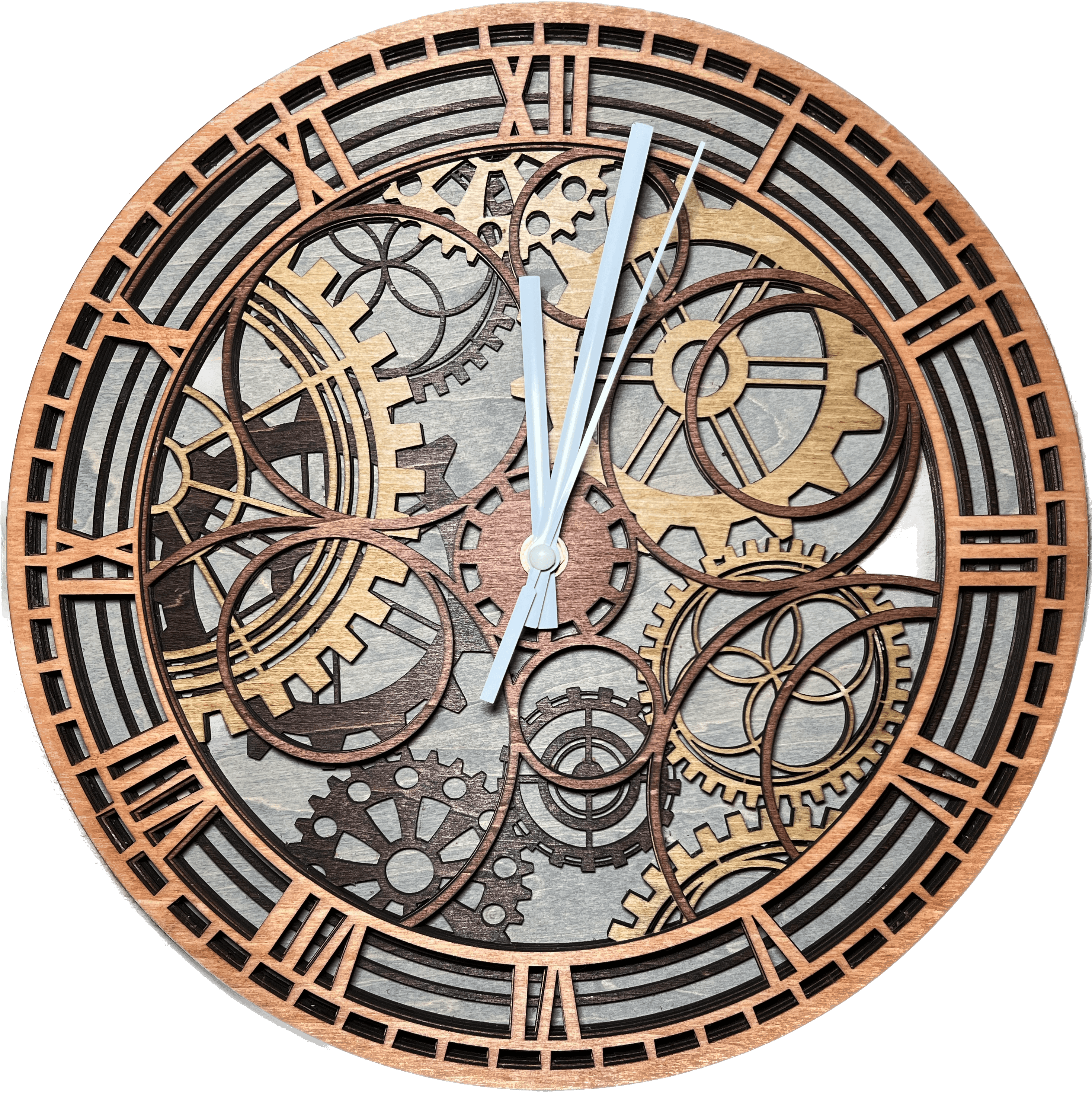Multilayered Wood Steampunk Styled Clock – Cinder House Creations