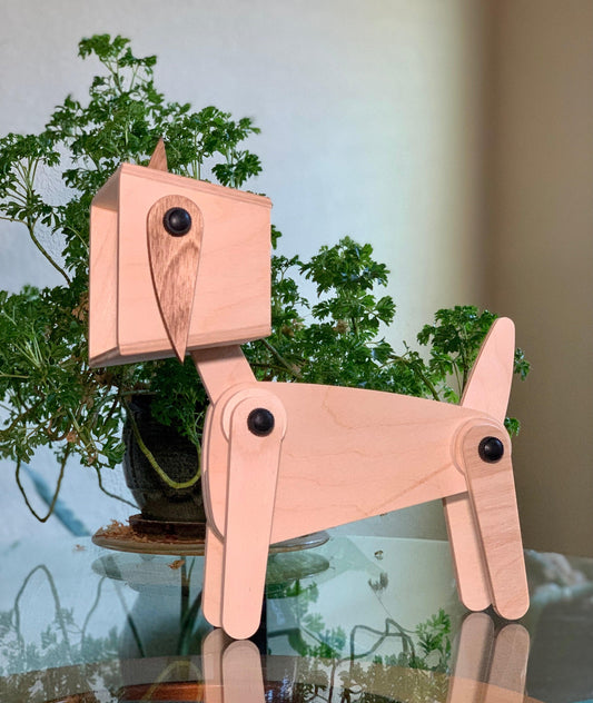 Birch Wood Dog Lamp - Cinder House Creations