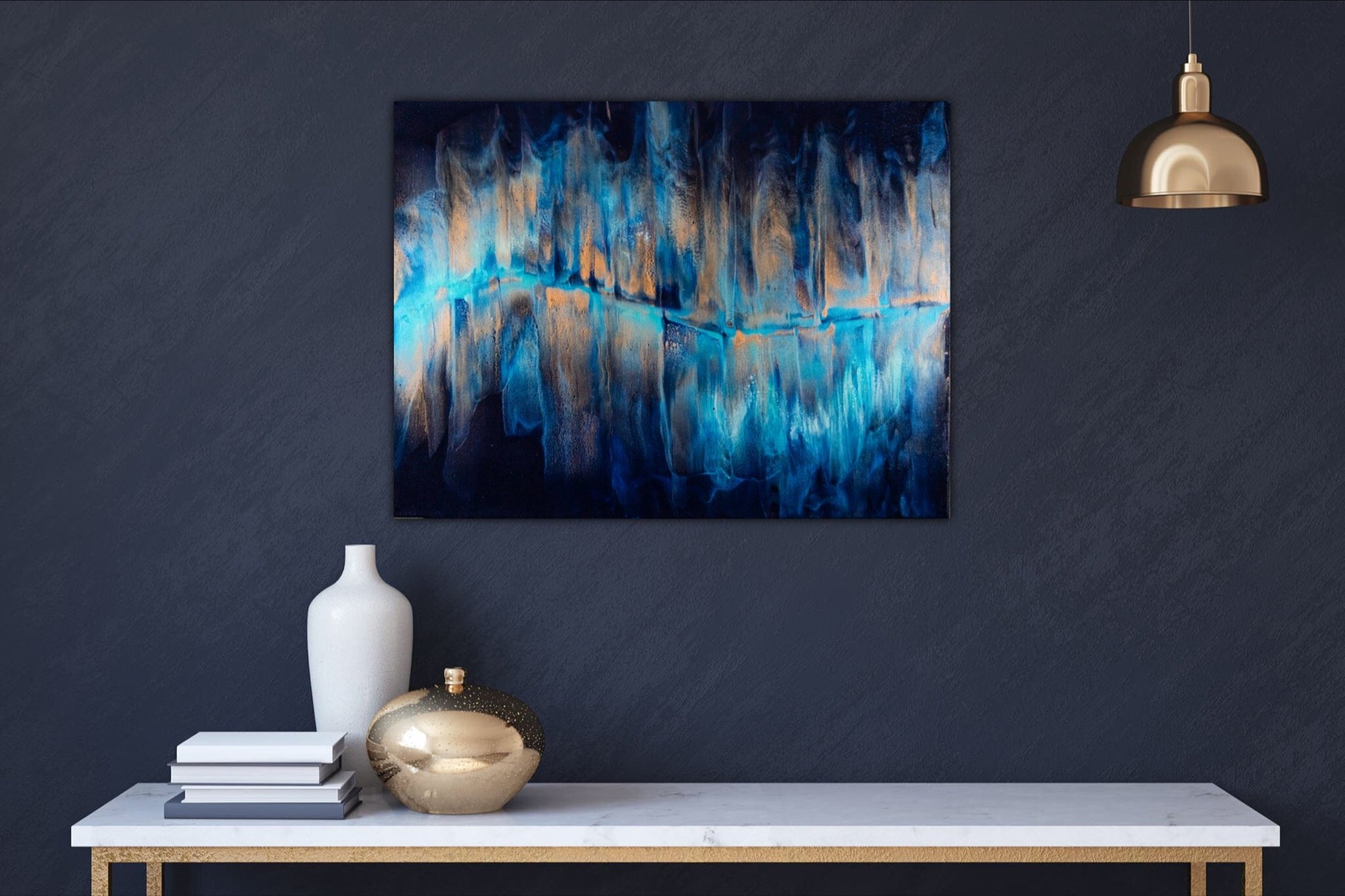 Fluid Art Abstract #271 - “Nexus” (18 x 24 x 2) - Cinder House Creations