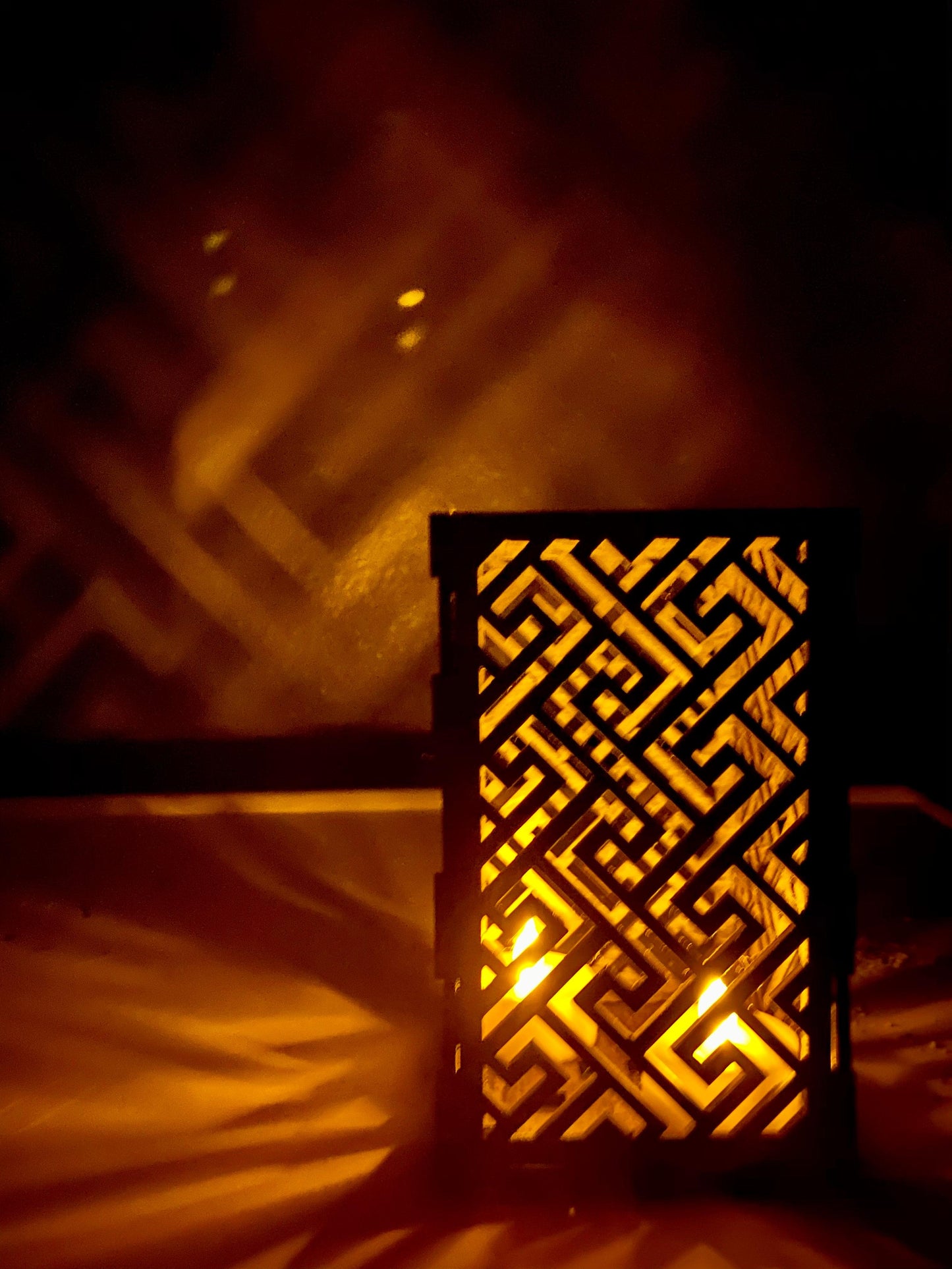 Laser Cut Maze Tealight/Votive Candle Holder/Lantern - Cinder House Creations