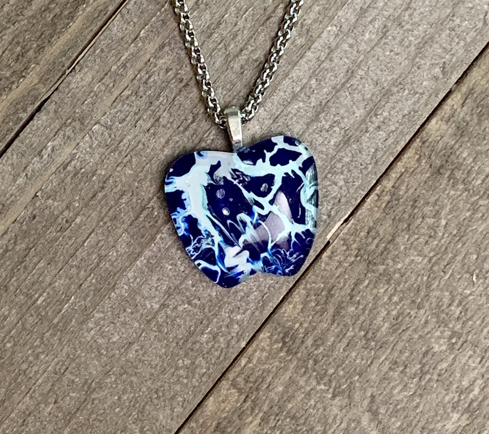 Tray-less Wearable Art Apple Pendant - Cinder House Creations