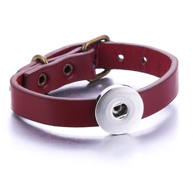 Simple Leather Snap Bracelets - Cinder House Creations