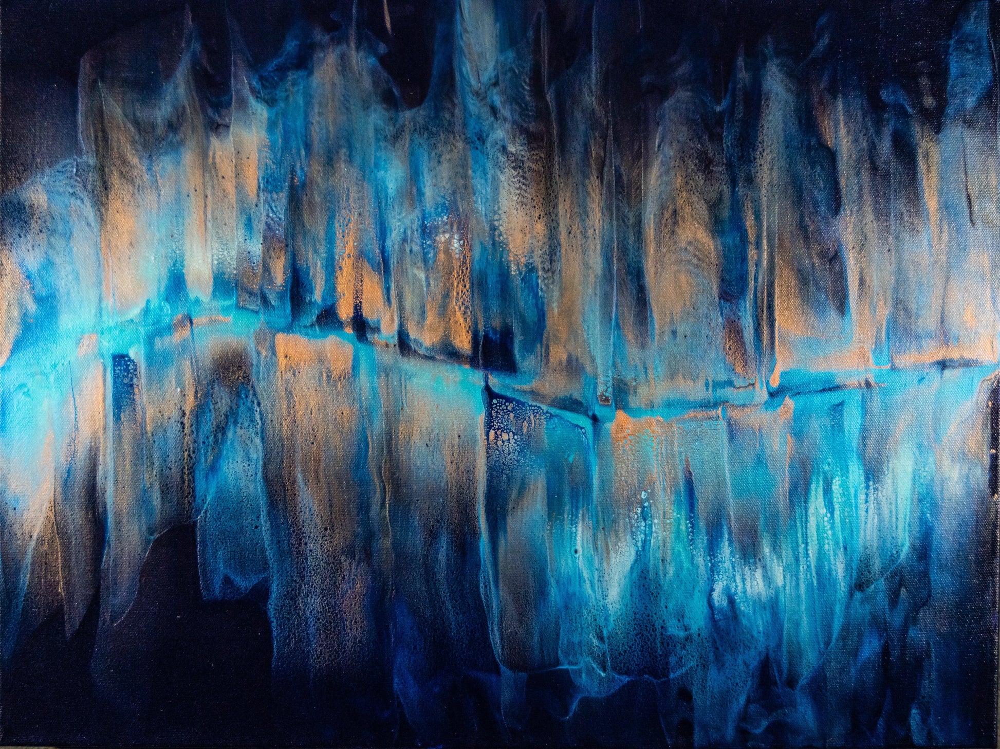 Fluid Art Abstract #271 - “Nexus” (18 x 24 x 2) - Cinder House Creations