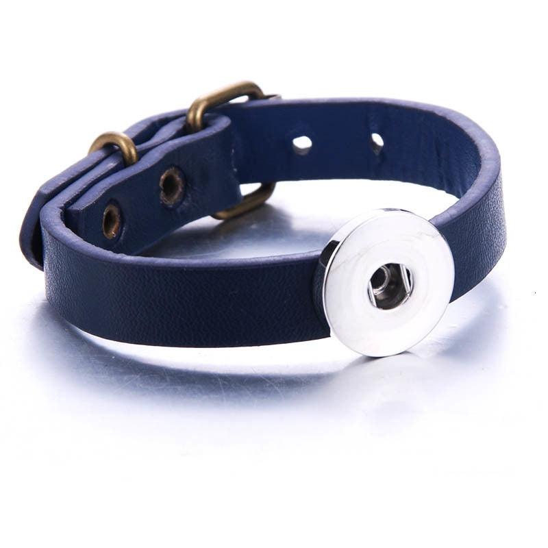 Simple Leather Snap Bracelets - Cinder House Creations