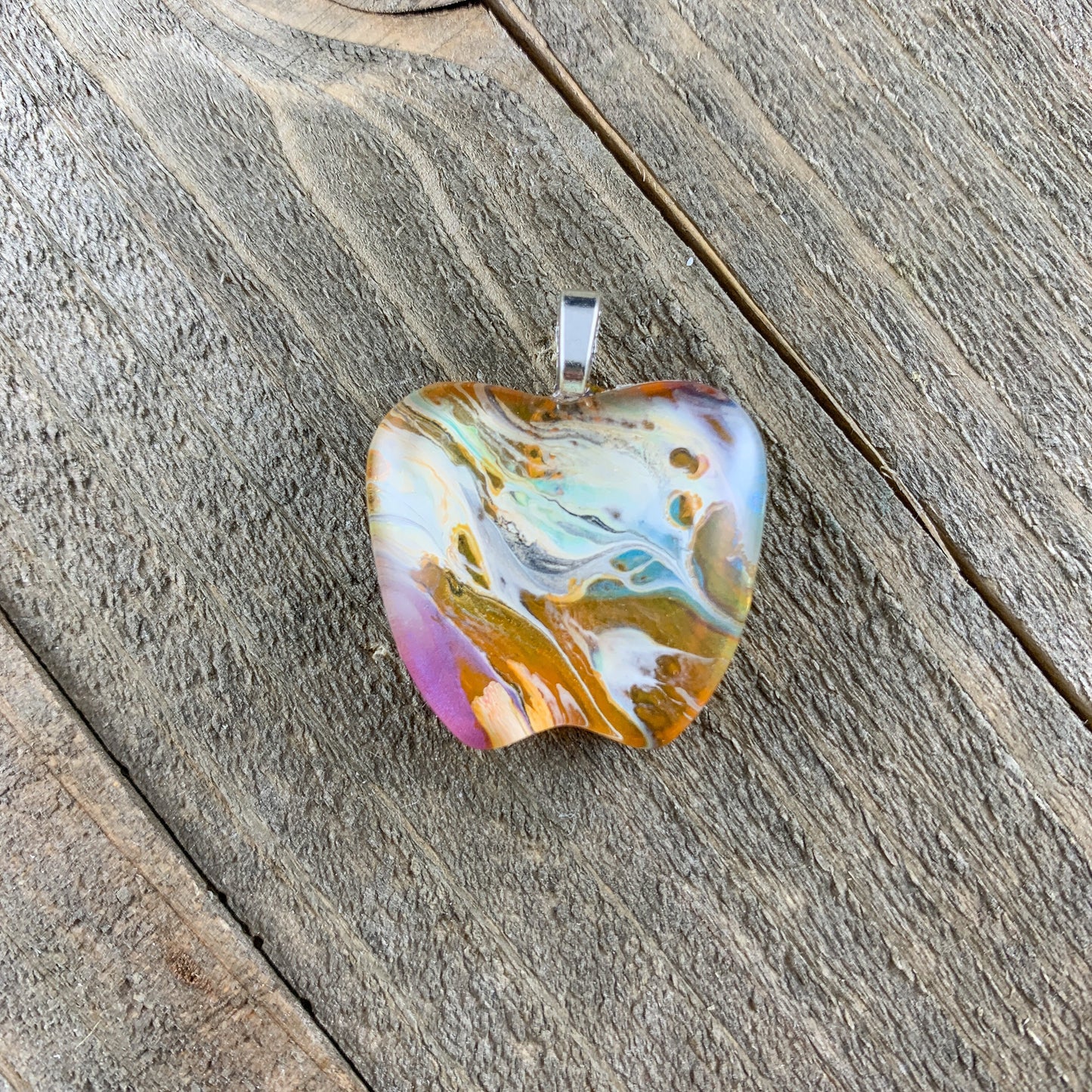 Tray-less Wearable Art Apple Pendant - Cinder House Creations