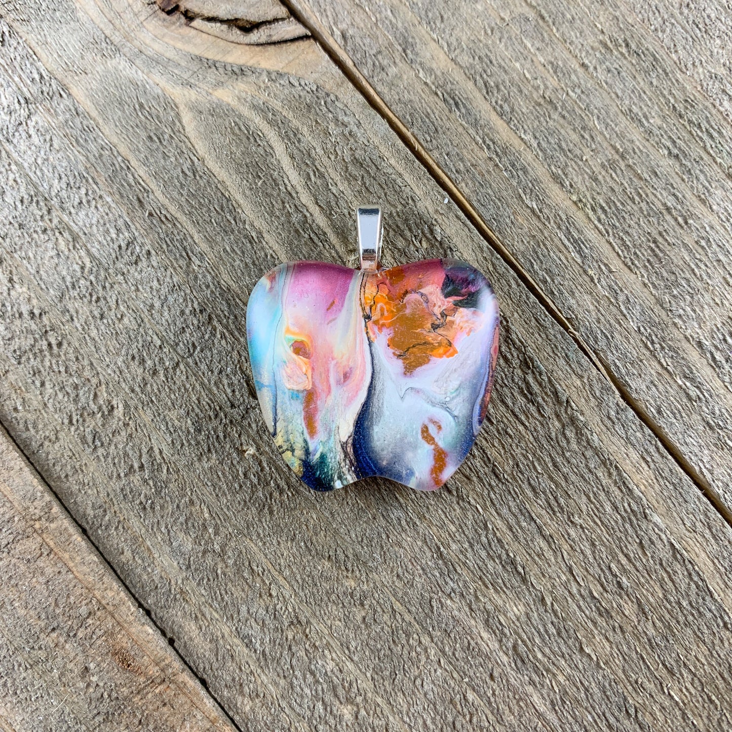 Tray-less Wearable Art Apple Pendant - Cinder House Creations