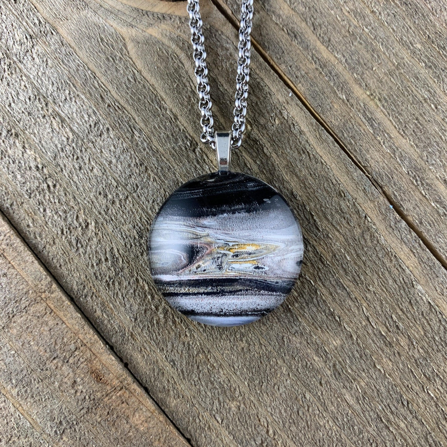 Tray-less Wearable Art Round Pendant - Cinder House Creations