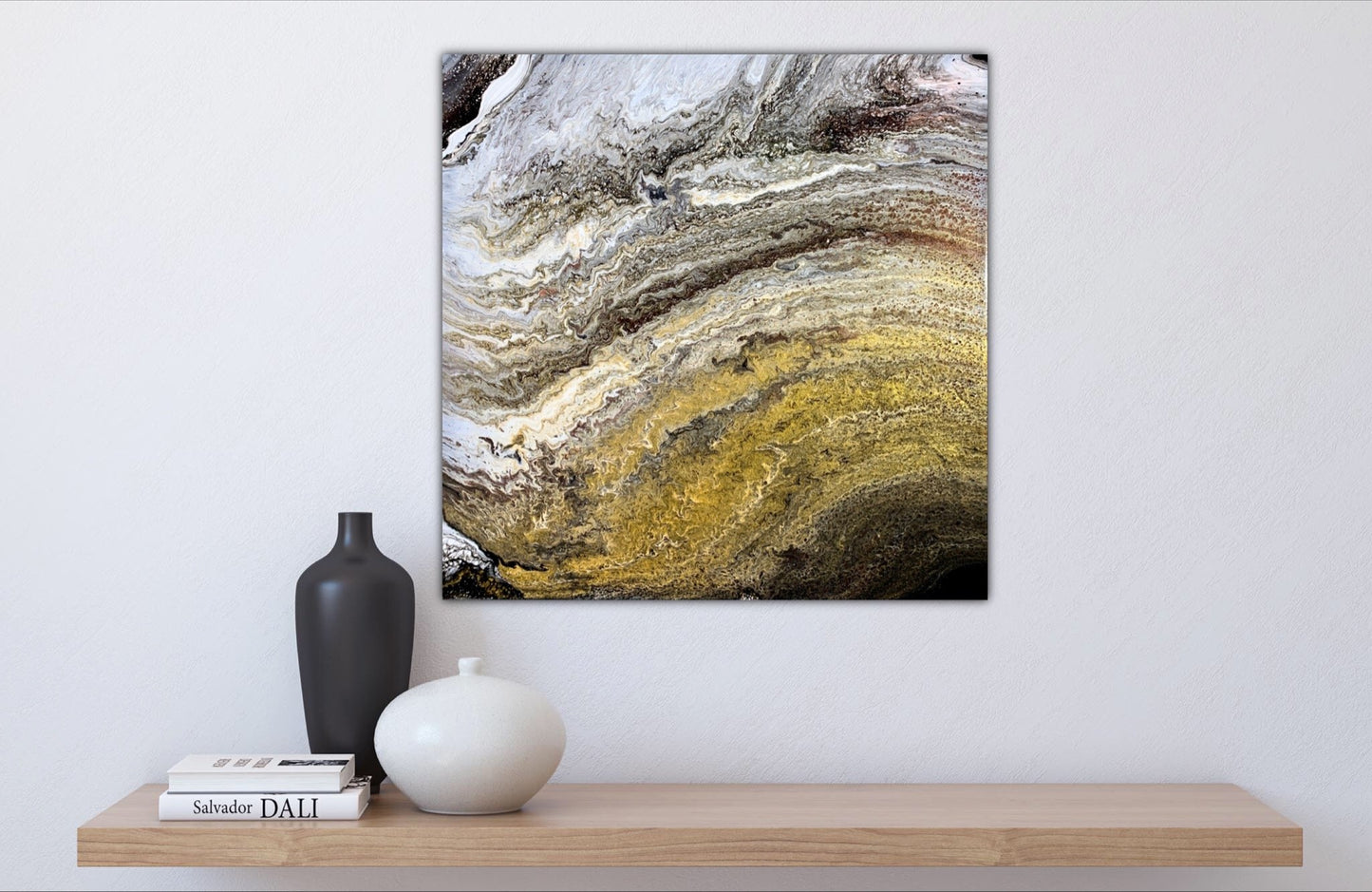 Fluid Art Abstract #273 (20 x 20 x 2) - Cinder House Creations