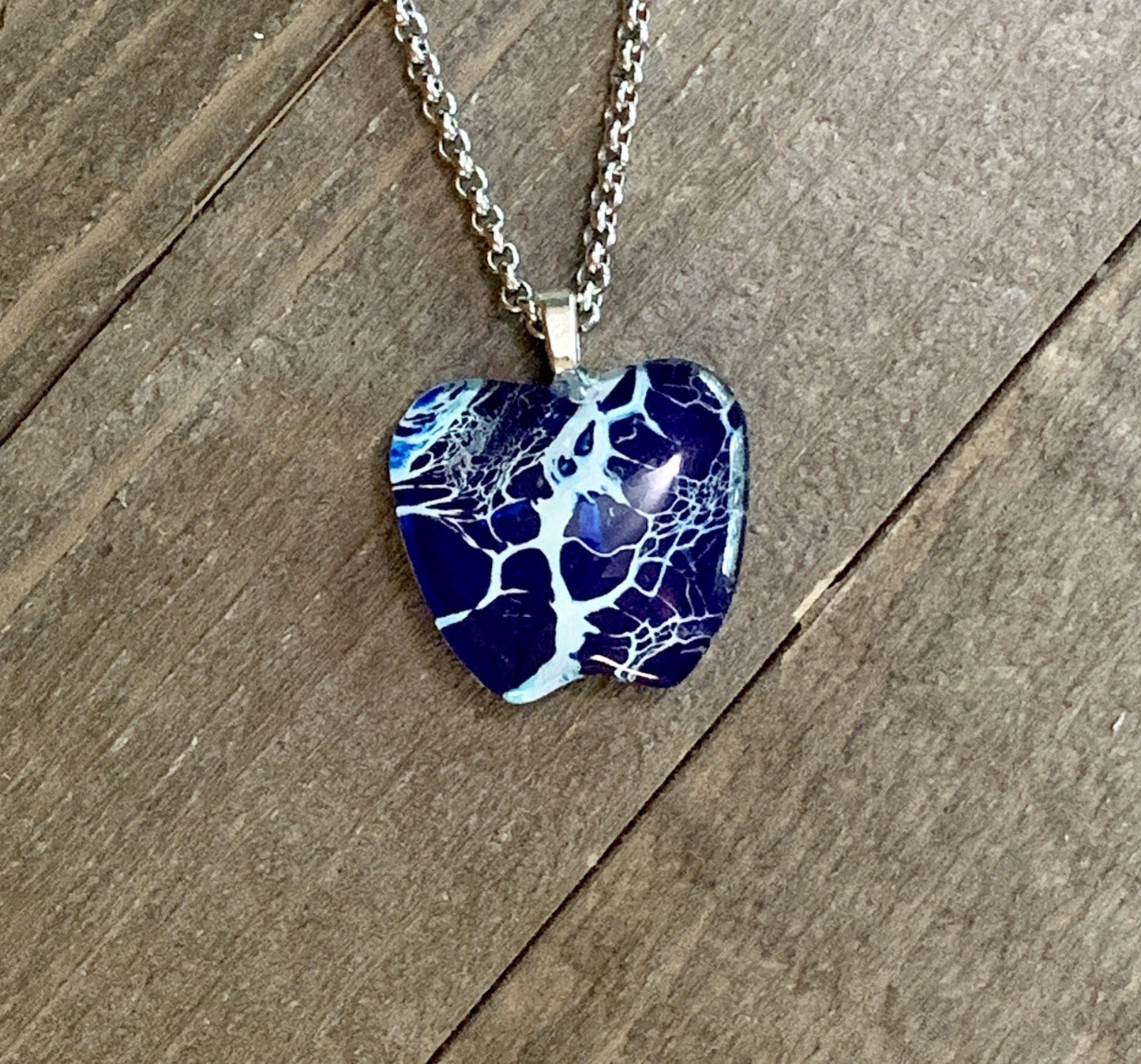 Tray-less Wearable Art Apple Pendant - Cinder House Creations