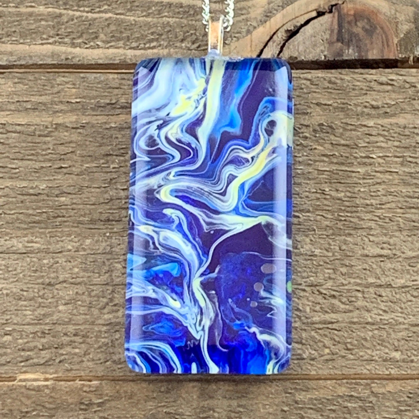 Tray-less Wearable Art Rectangle Pendant - Cinder House Creations