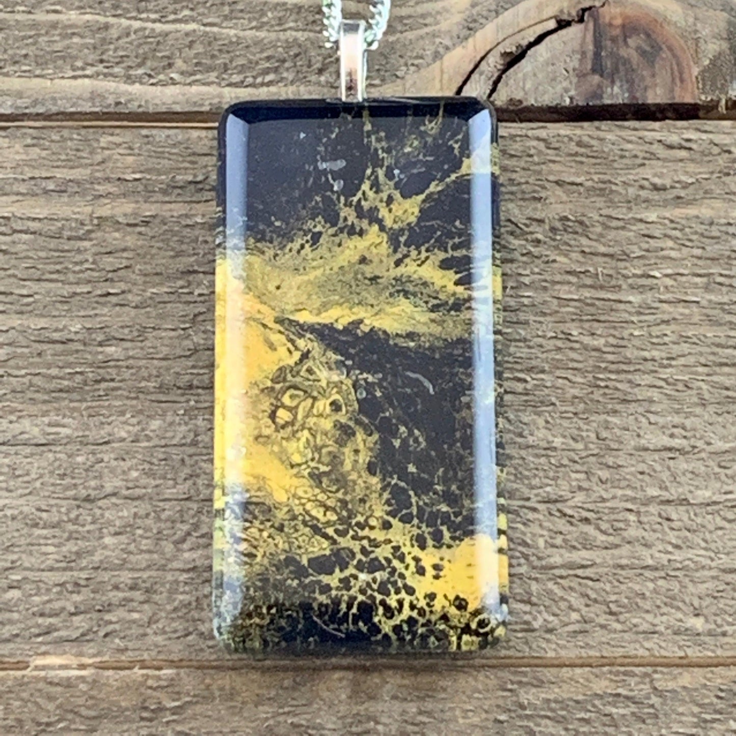 Tray-less Wearable Art Rectangle Pendant - Cinder House Creations