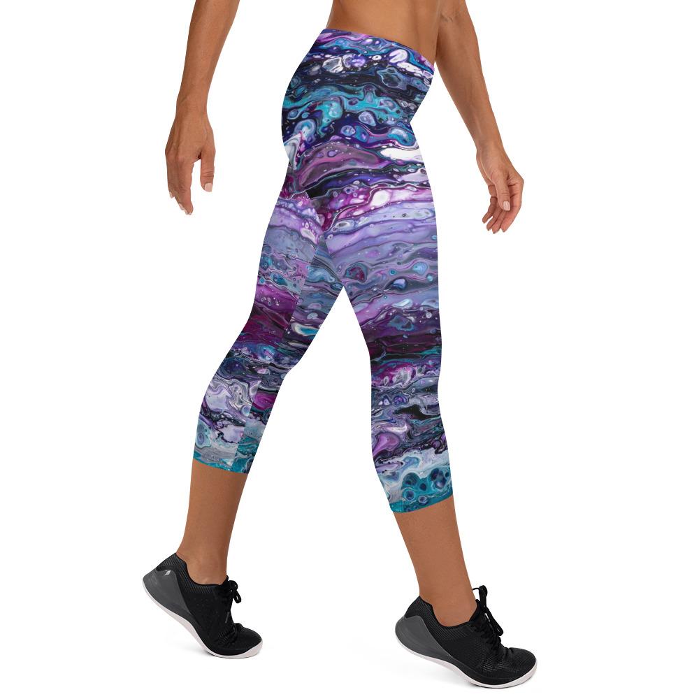 Capri Leggings - Purple Rain - Cinder House Creations