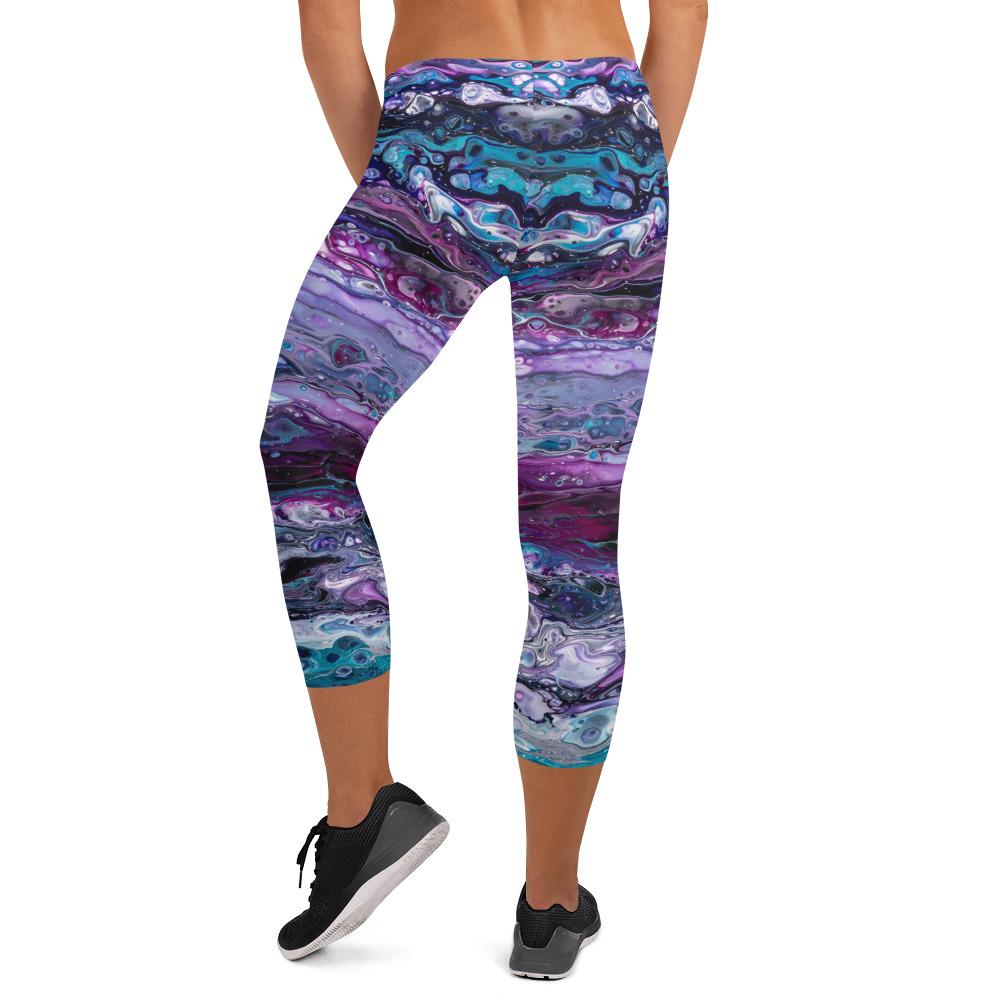 Capri Leggings - Purple Rain - Cinder House Creations