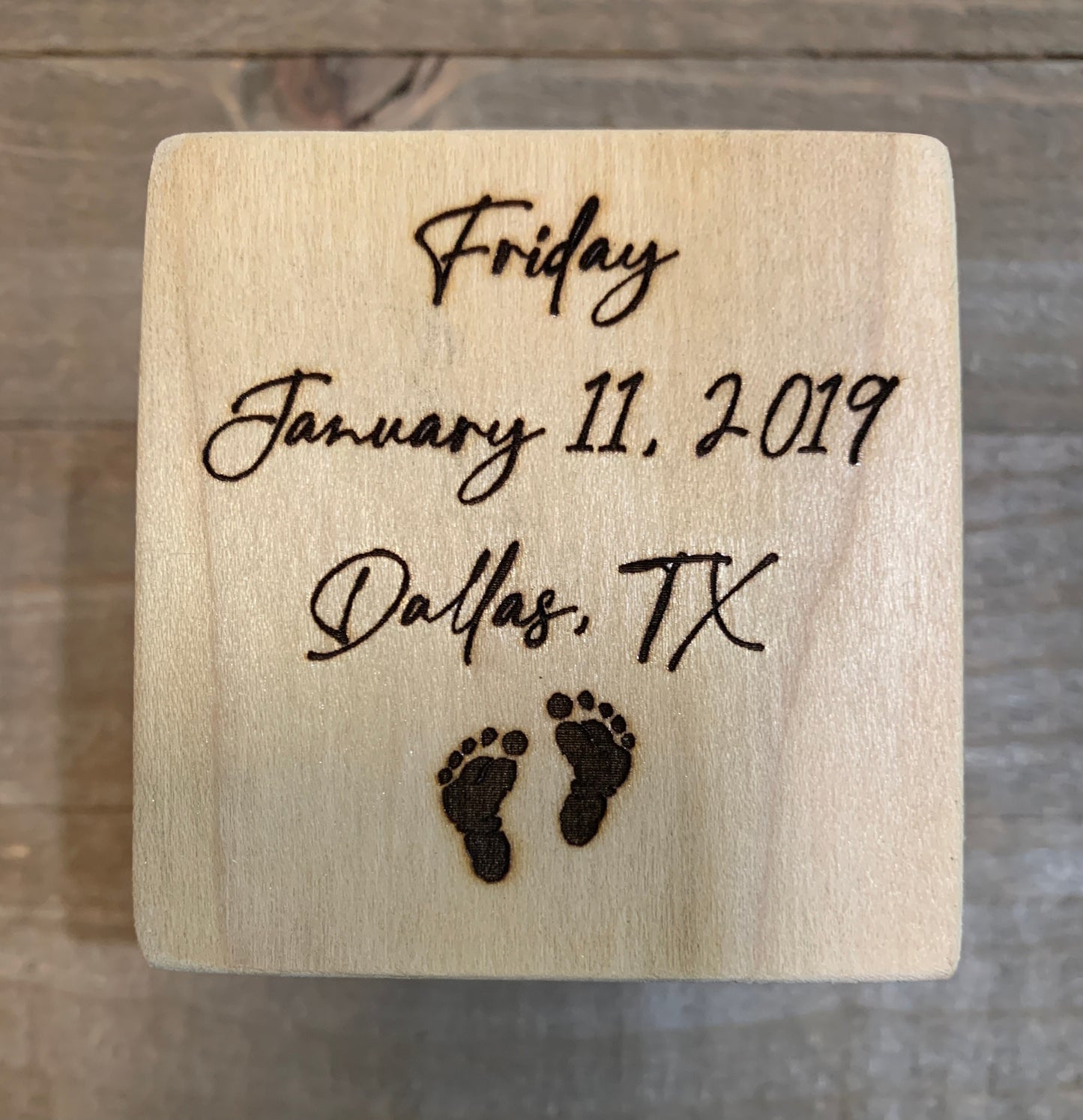 Personalized Baby’s First Block