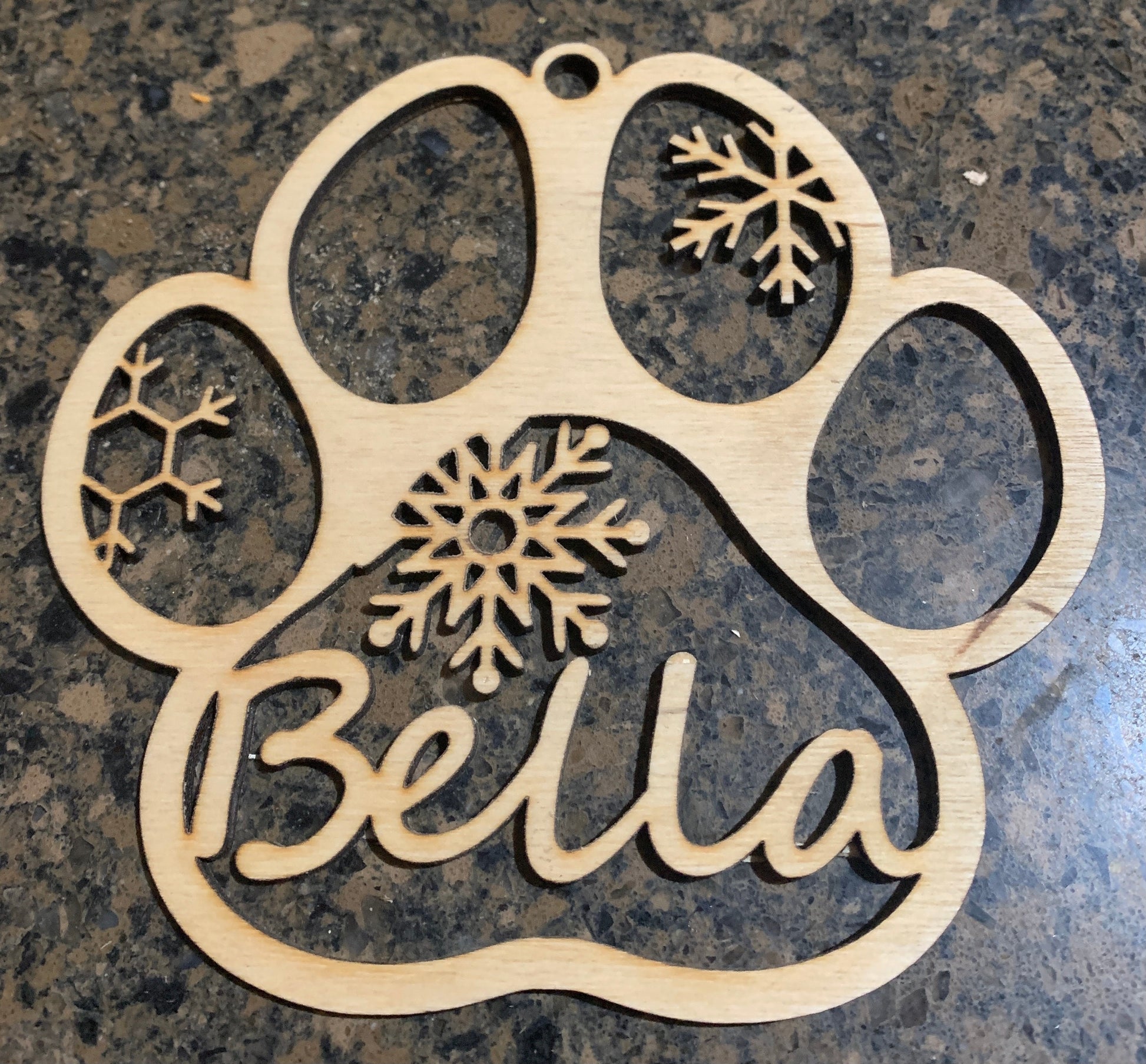 Dog Paw Christmas Ornament