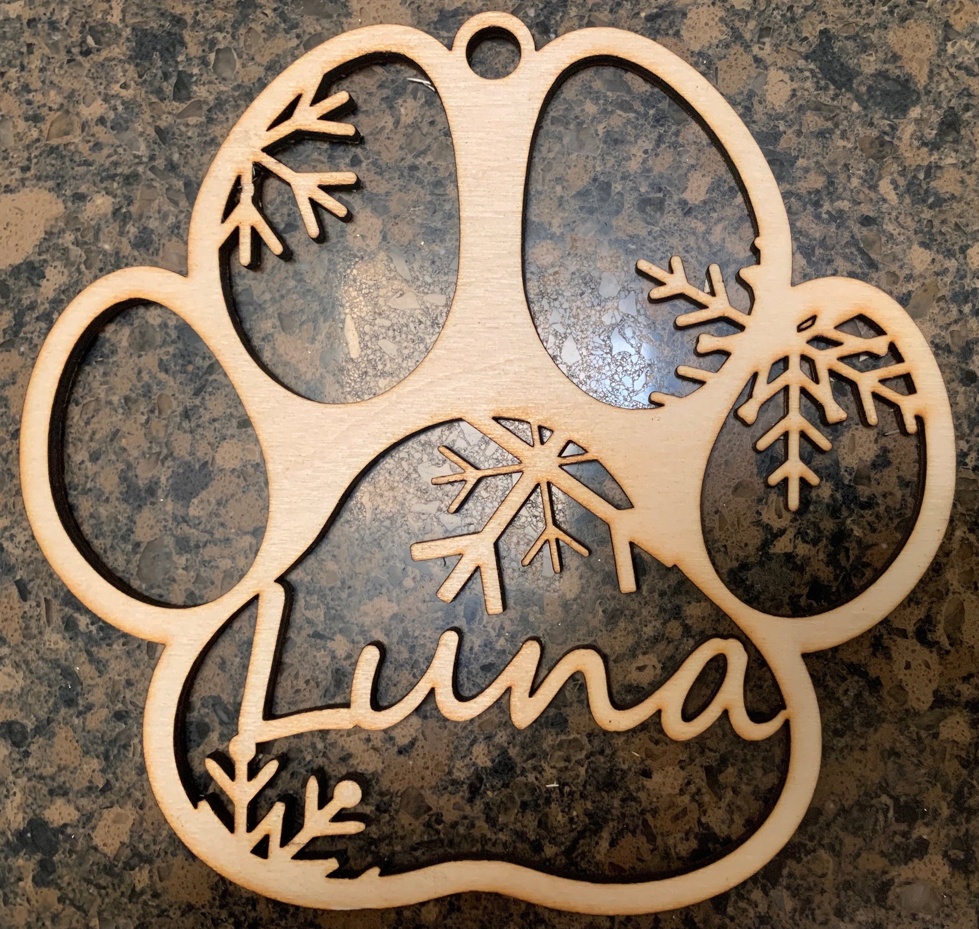 Dog Paw Christmas Ornament