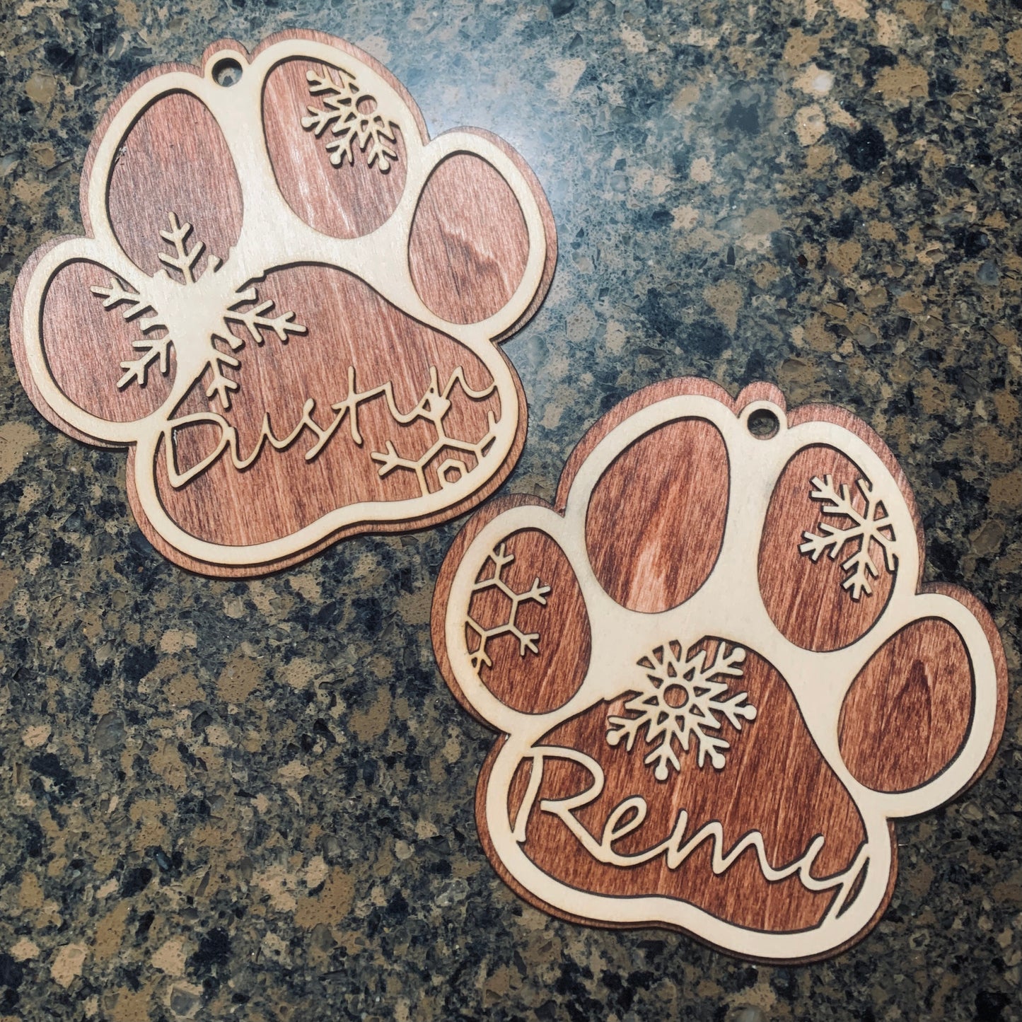 Dog Paw Christmas Ornament