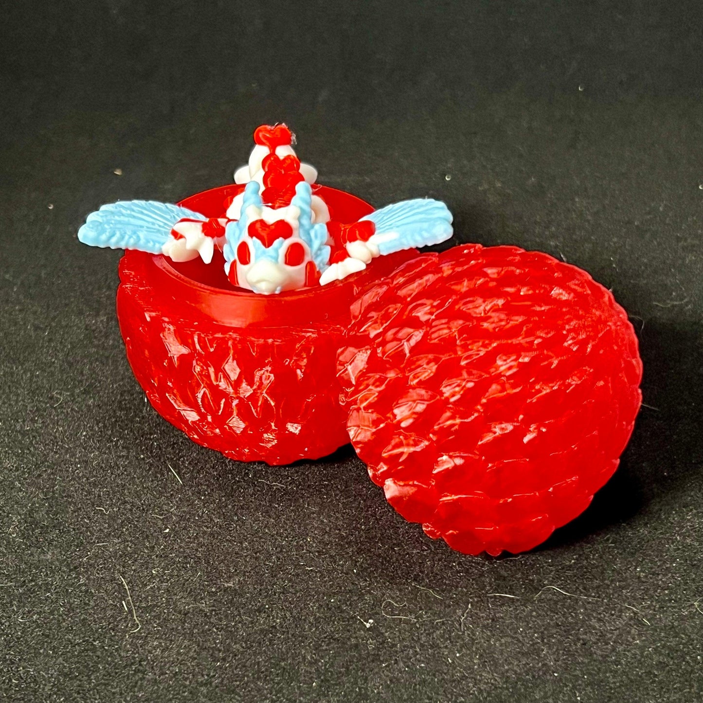 Dragonscale Egg with Tiny Heart Dragon - Cinder House Creations