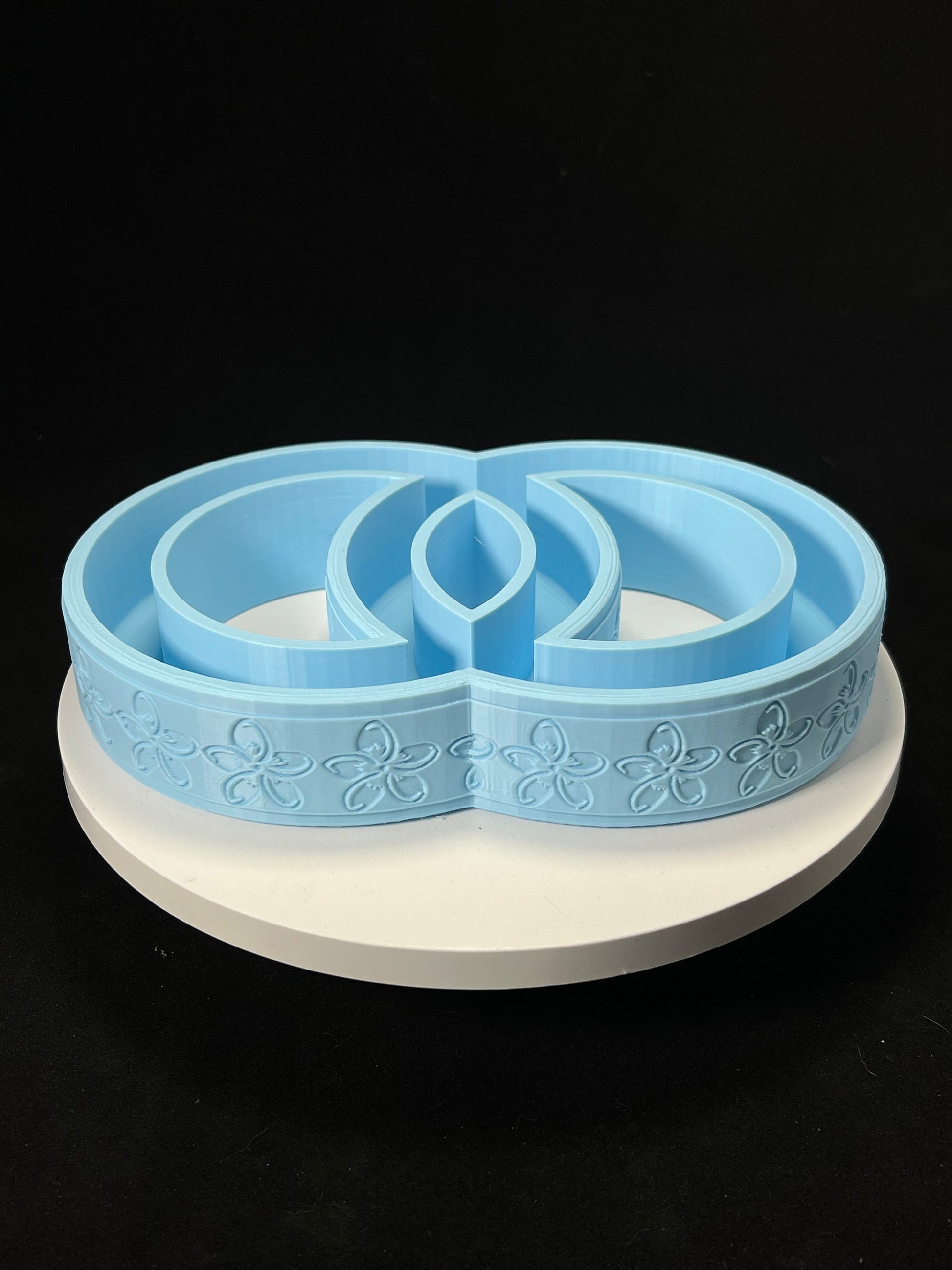 Plumeria/Pansy Double Ring Vase