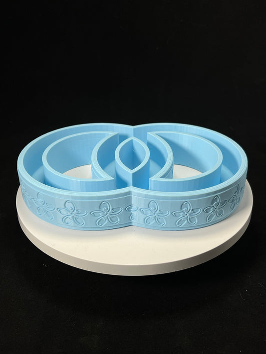 Plumeria/Pansy Double Ring Vase