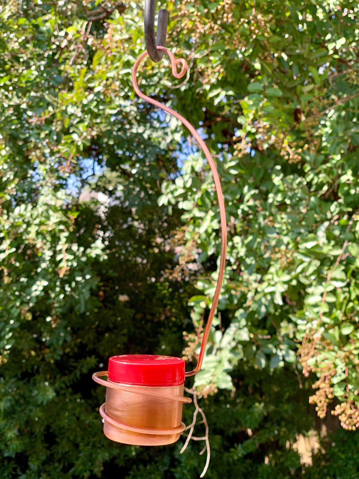 Copper Hummingbird Feeder I - Cinder House Creations