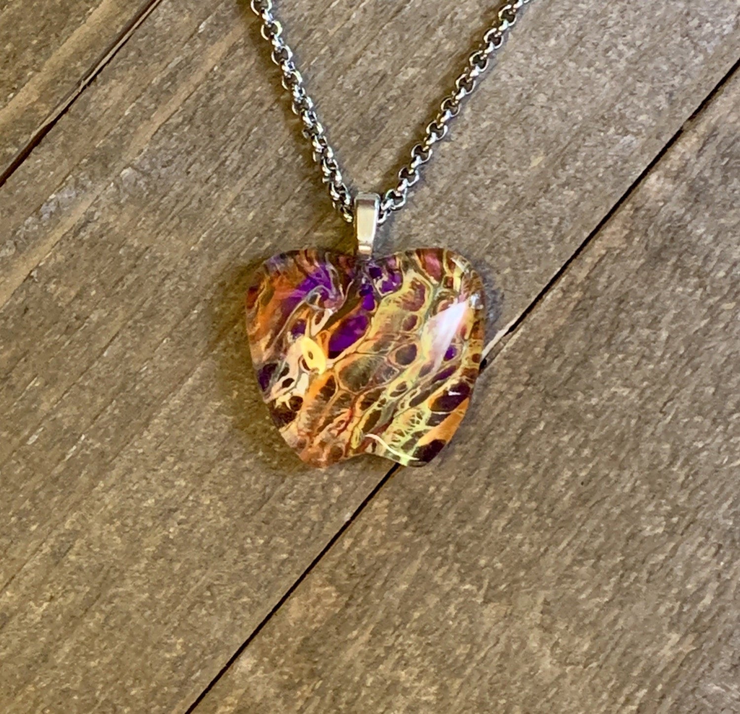 Tray-less Wearable Art Apple Pendant - Cinder House Creations