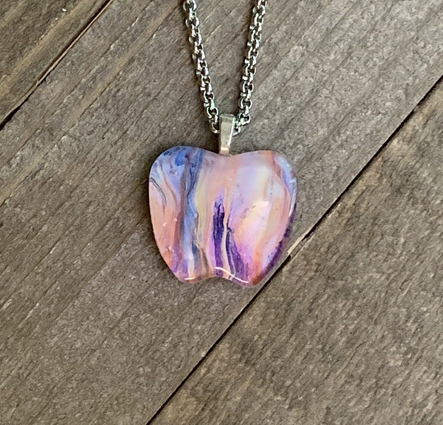 Tray-less Wearable Art Apple Pendant - Cinder House Creations