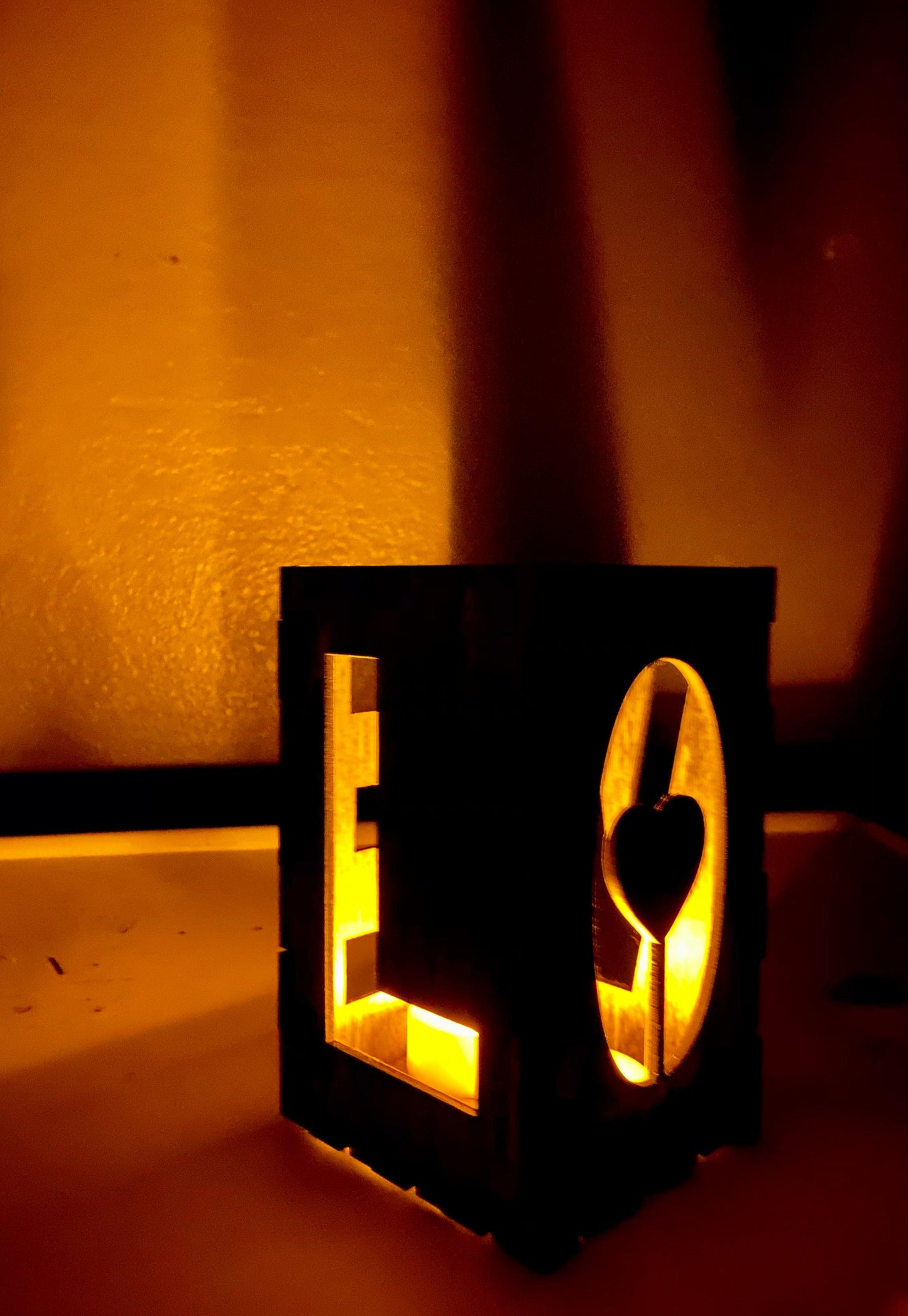 Laser Cut Love Tealight/Votive Candle Holder/Lantern - Cinder House Creations