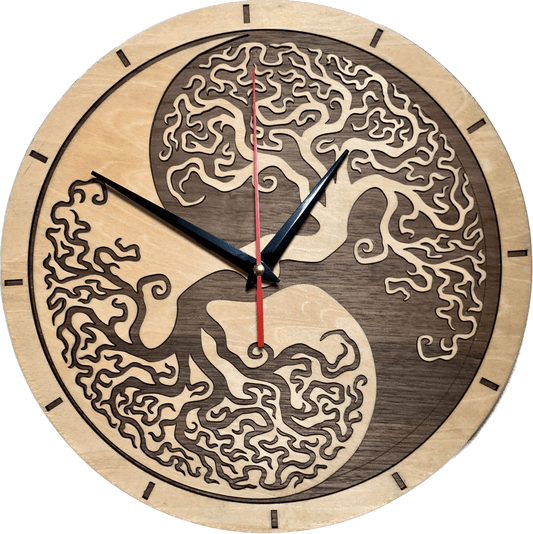 Yin Yang Tree of Life Clock