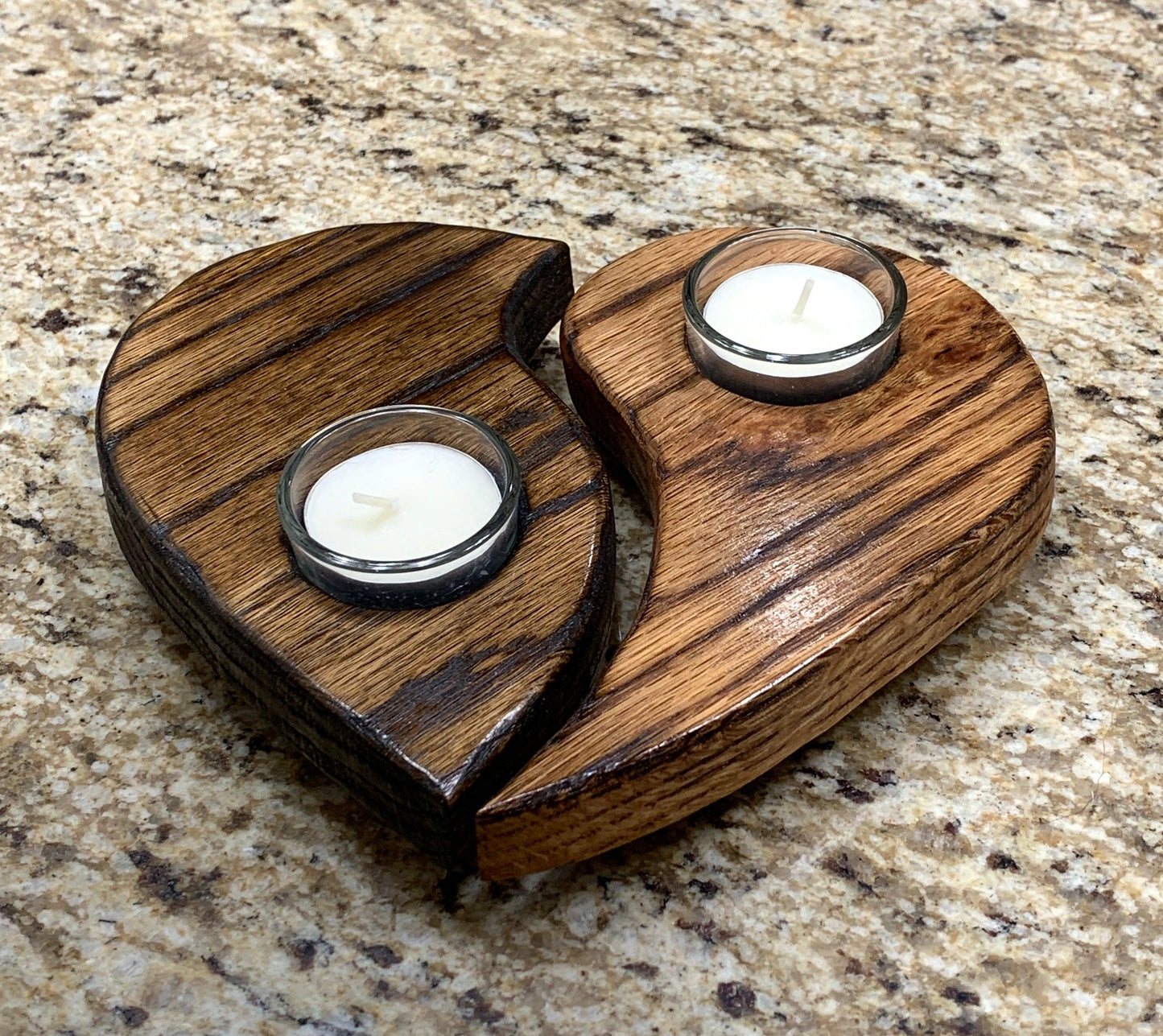 Heart Shaped Yin-Yang Tealight Candle Holder - Cinder House Creations