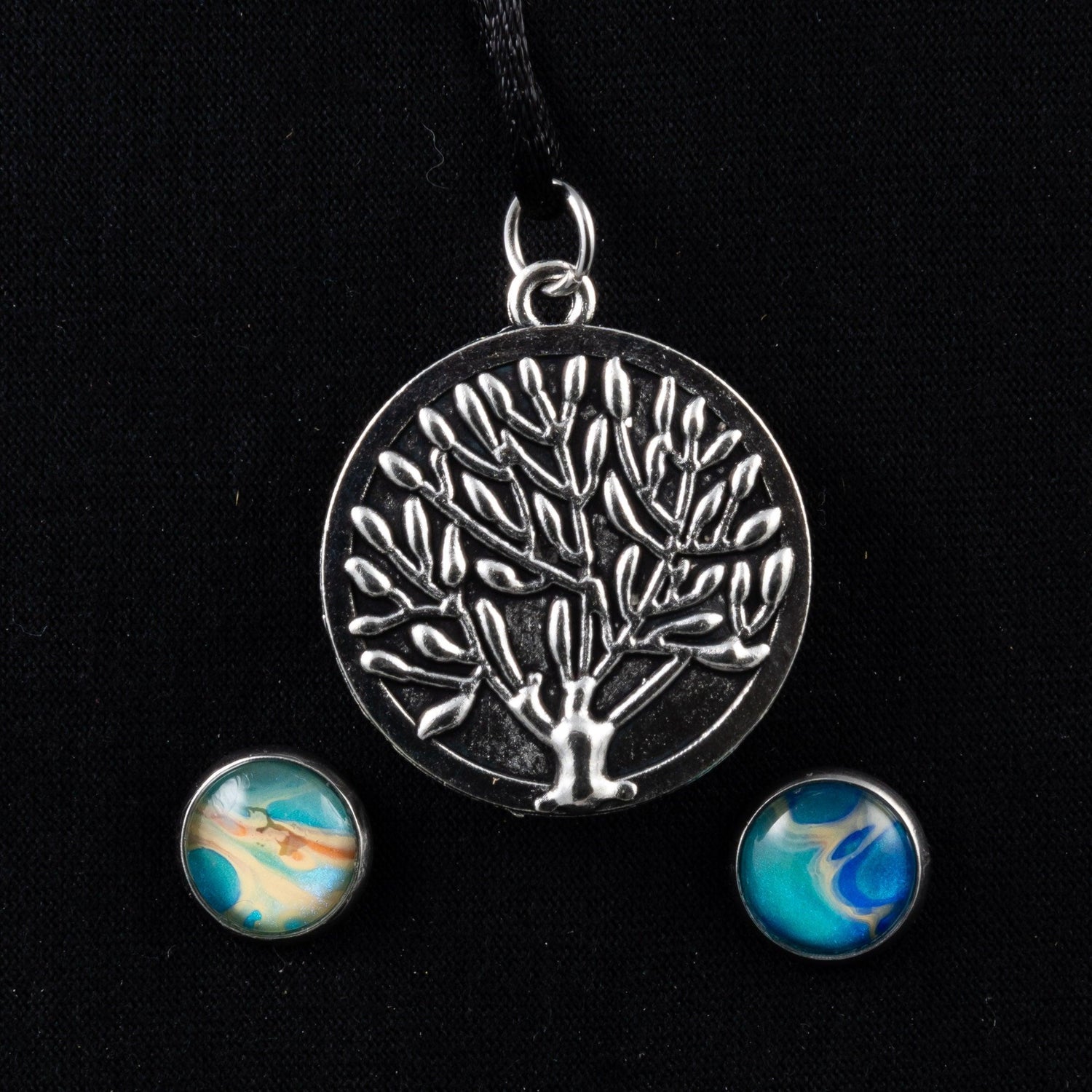 Tree of Life Wearable Art Pendant and Earring Sets - Cinder House Creations