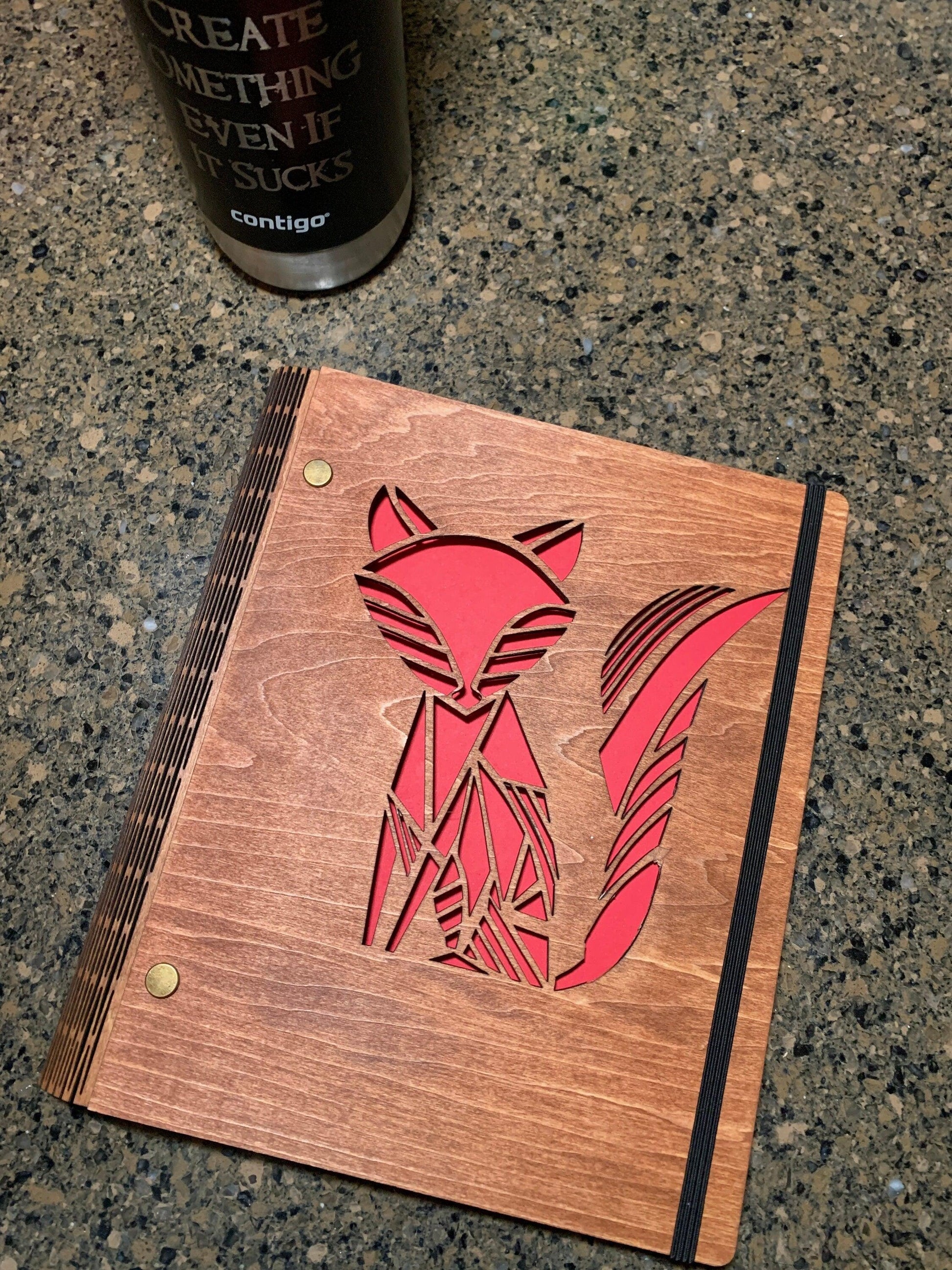 Laser Cut Notebook/Journal Fox - Cinder House Creations