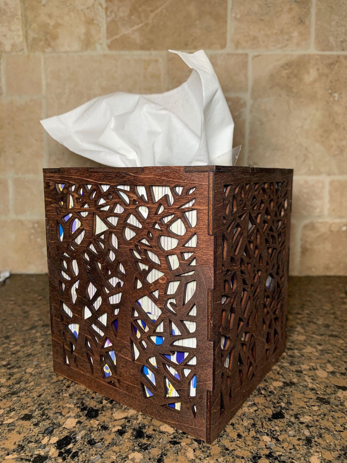 Fractal Trees Tissue Box Cover - Cinder House Creations